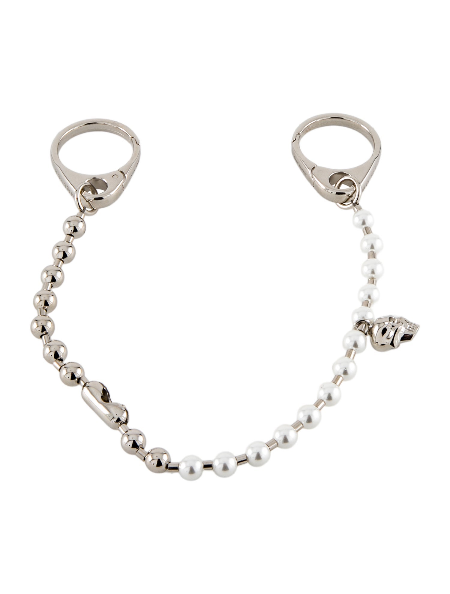 Alexander McQueen Silver Metal Keychain