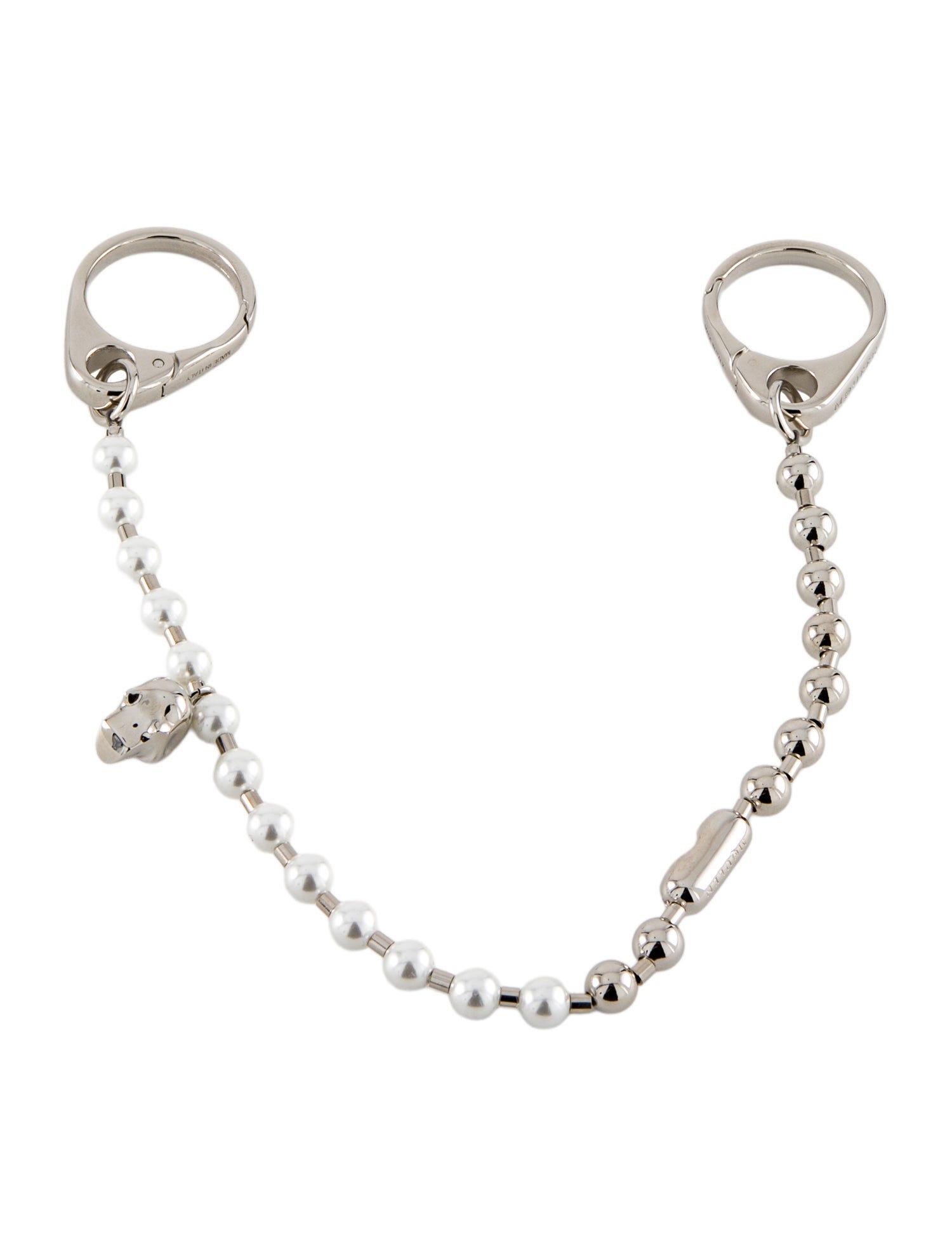 Alexander McQueen Silver Metal Keychain