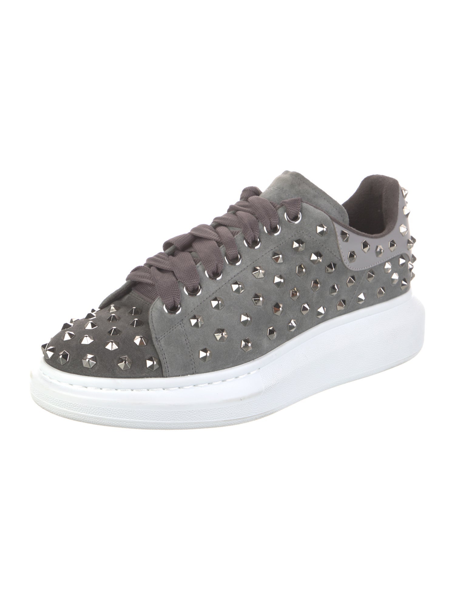Alexander McQueen Suede Studded Accents Chunky Sneakers