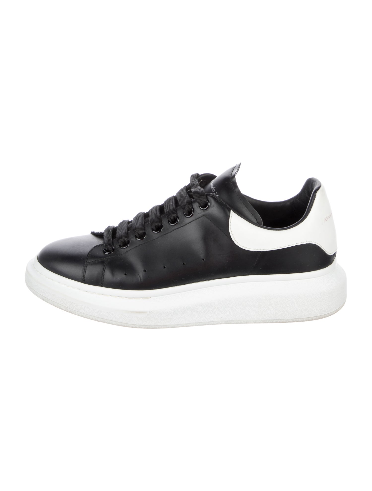 Alexander McQueen Leather Colorblock Pattern Sneakers
