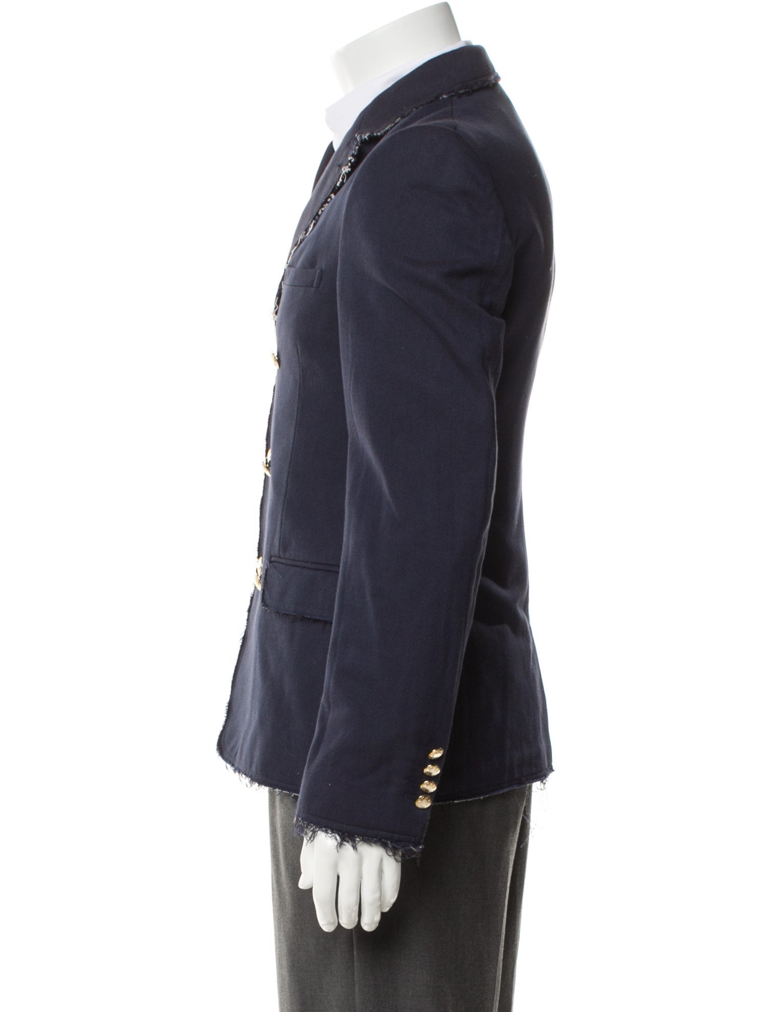 Alexander McQueen Raw-Edge Trim Blazer