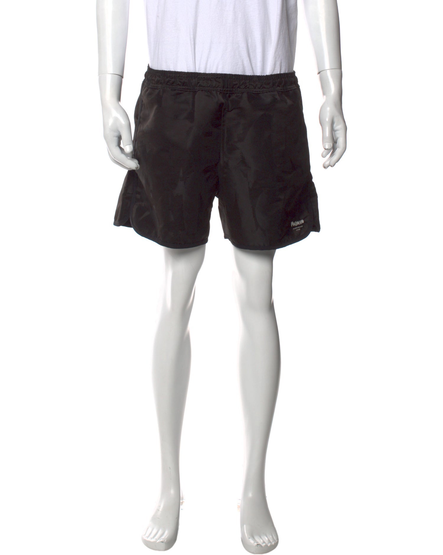 Alexander McQueen Skull Embroidered Accent Swim Trunks