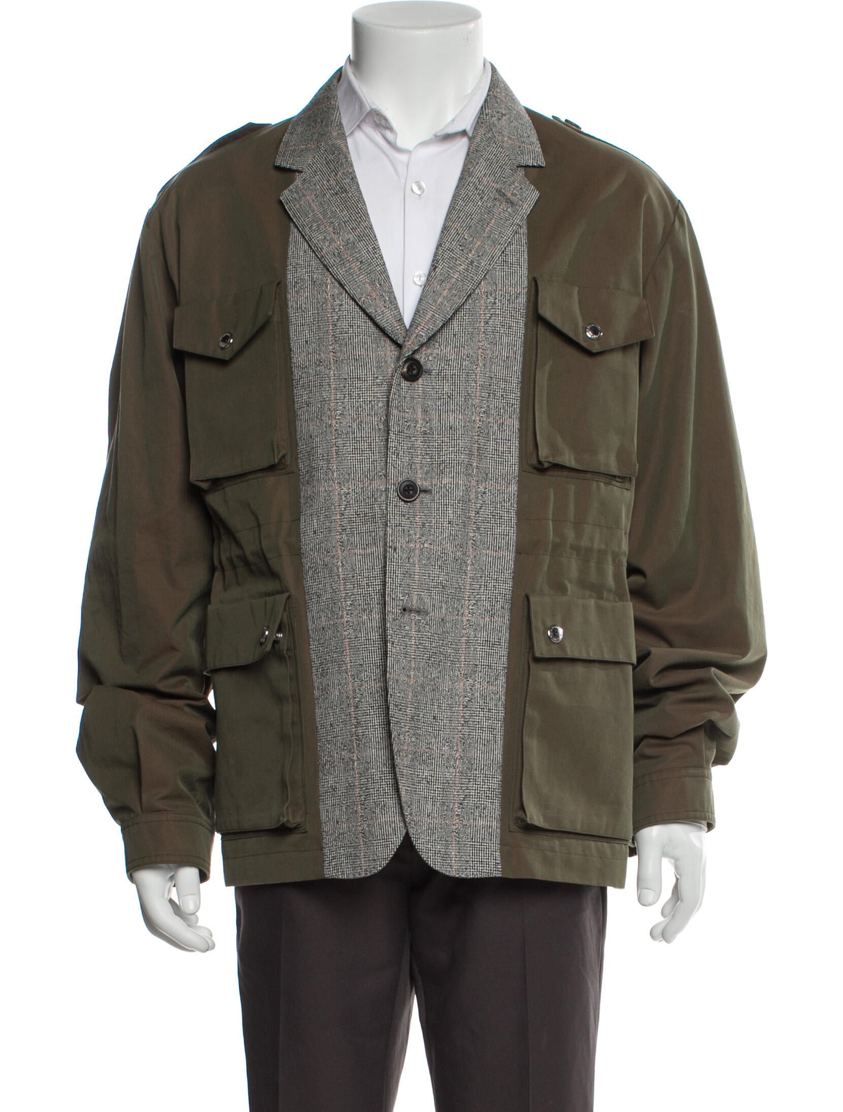 Alexander McQueen Plaid Print Utility Jacket