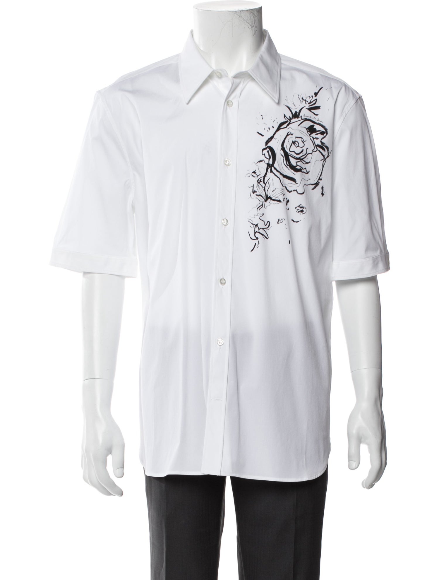 Alexander McQueen Graphic Print Short Sleeve Shirt