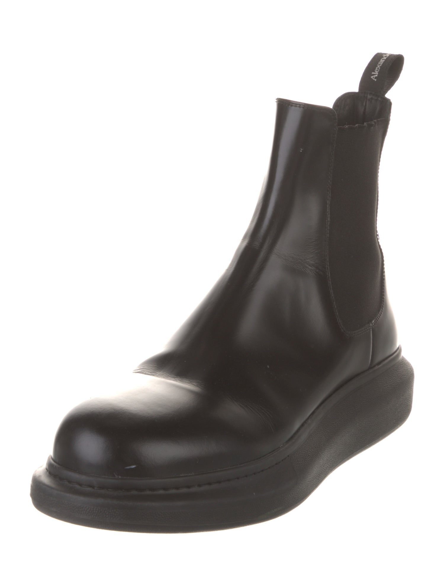 Alexander McQueen Leather Chelsea Boots