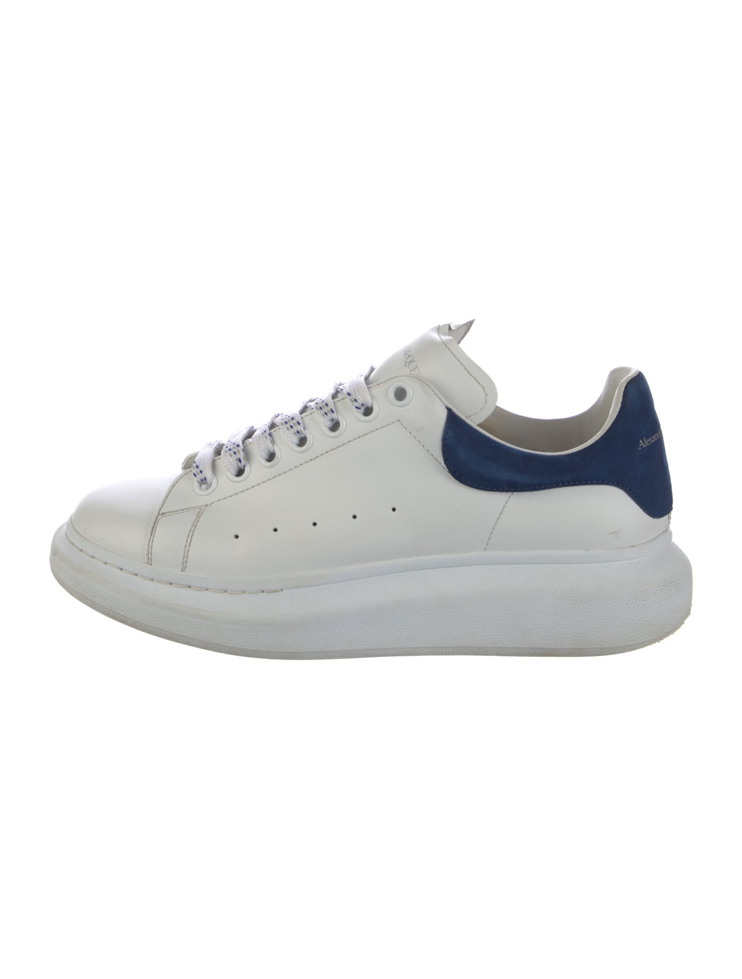 Alexander McQueen Leather Colorblock Pattern Chunky Sneakers