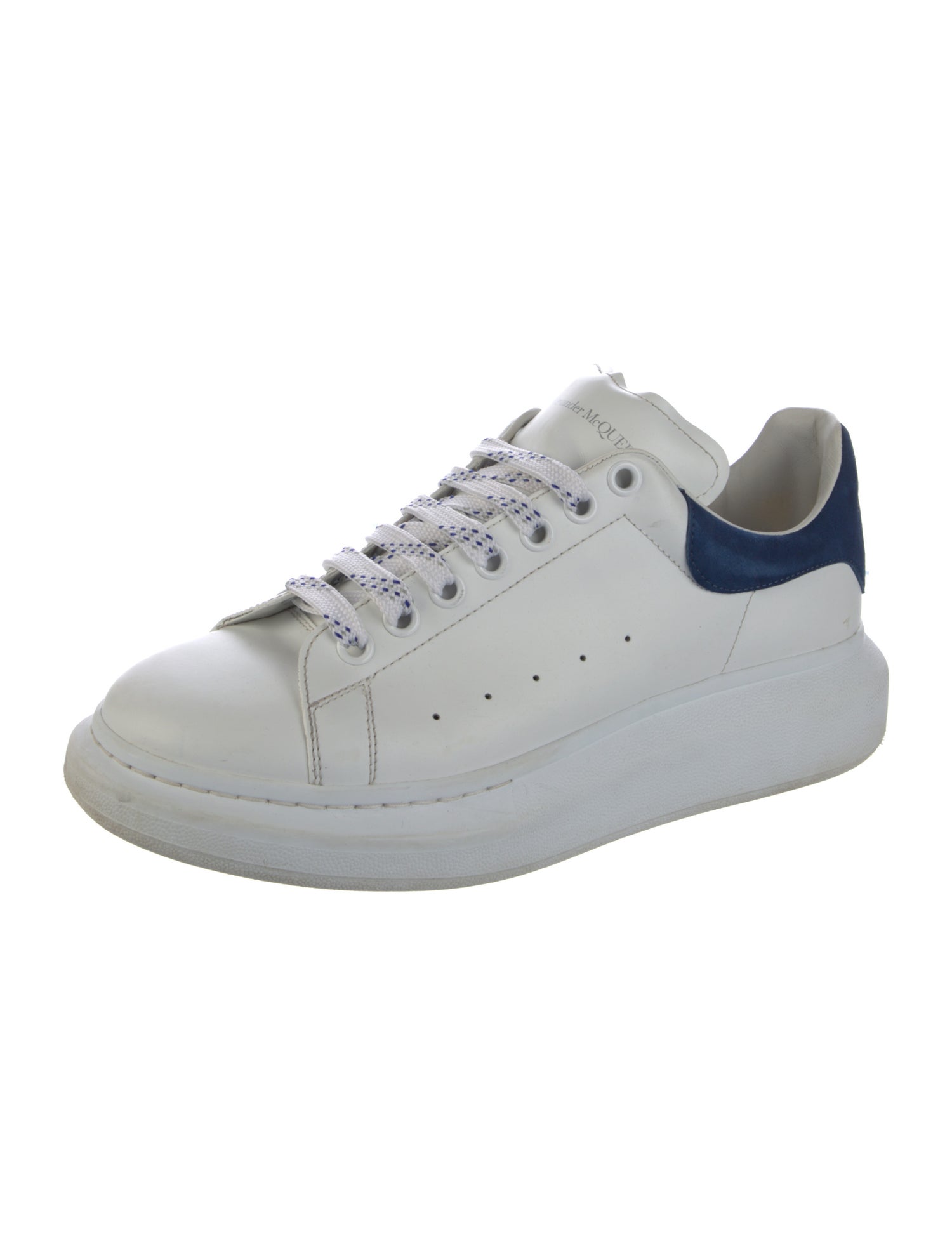 Alexander McQueen Leather Colorblock Pattern Chunky Sneakers