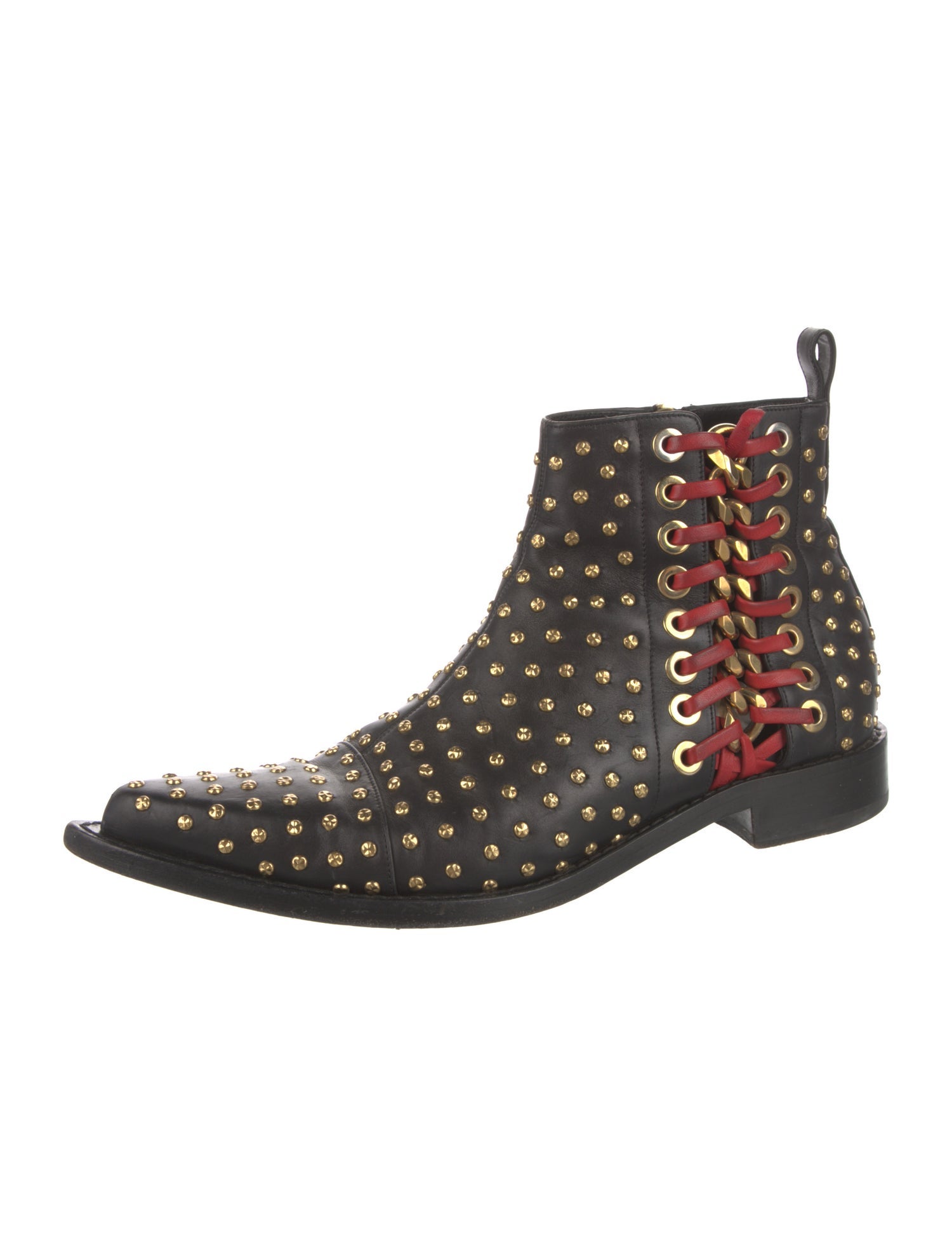 Alexander McQueen Leather Floral Print Boots