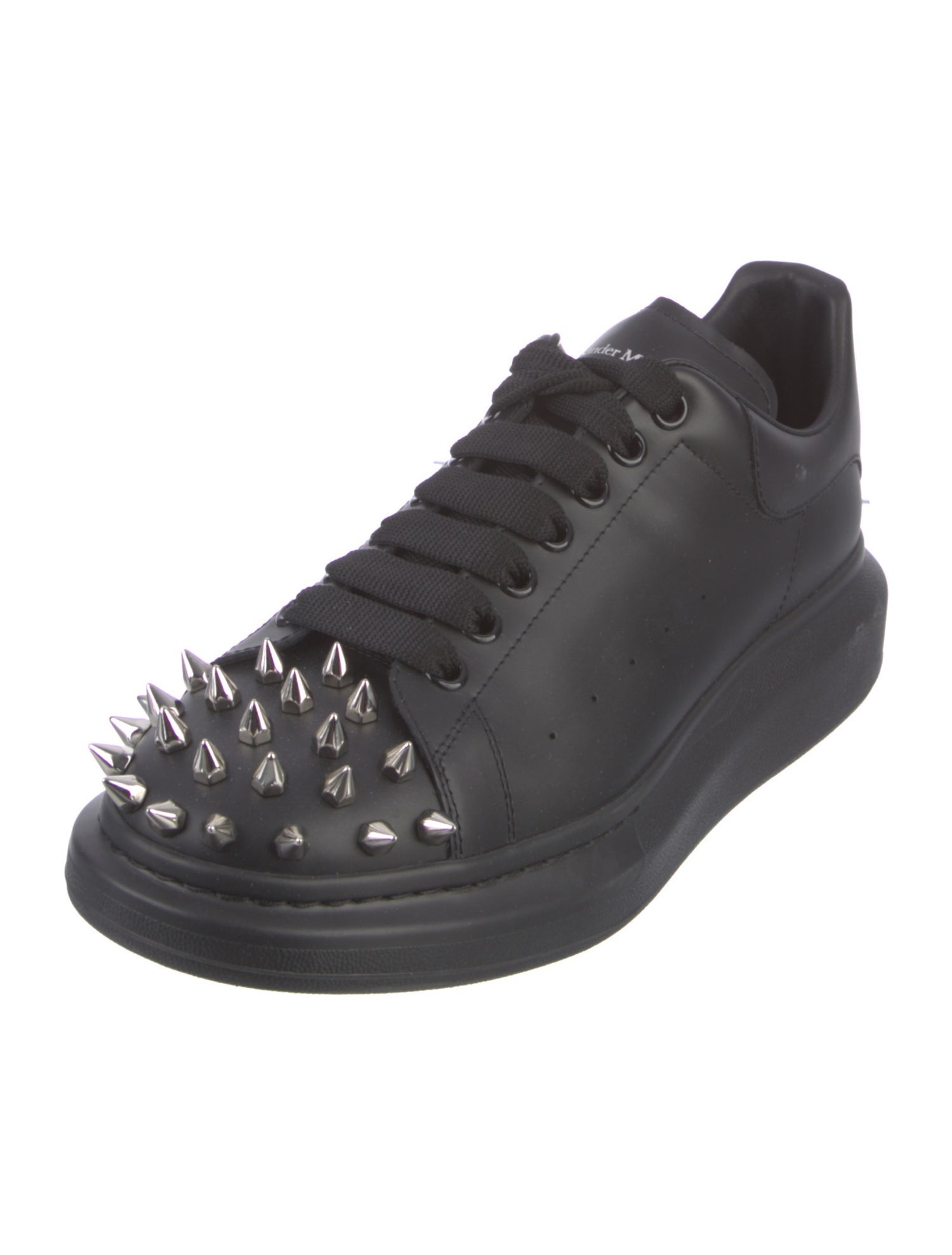 Alexander McQueen Leather Studded Accents Sneakers