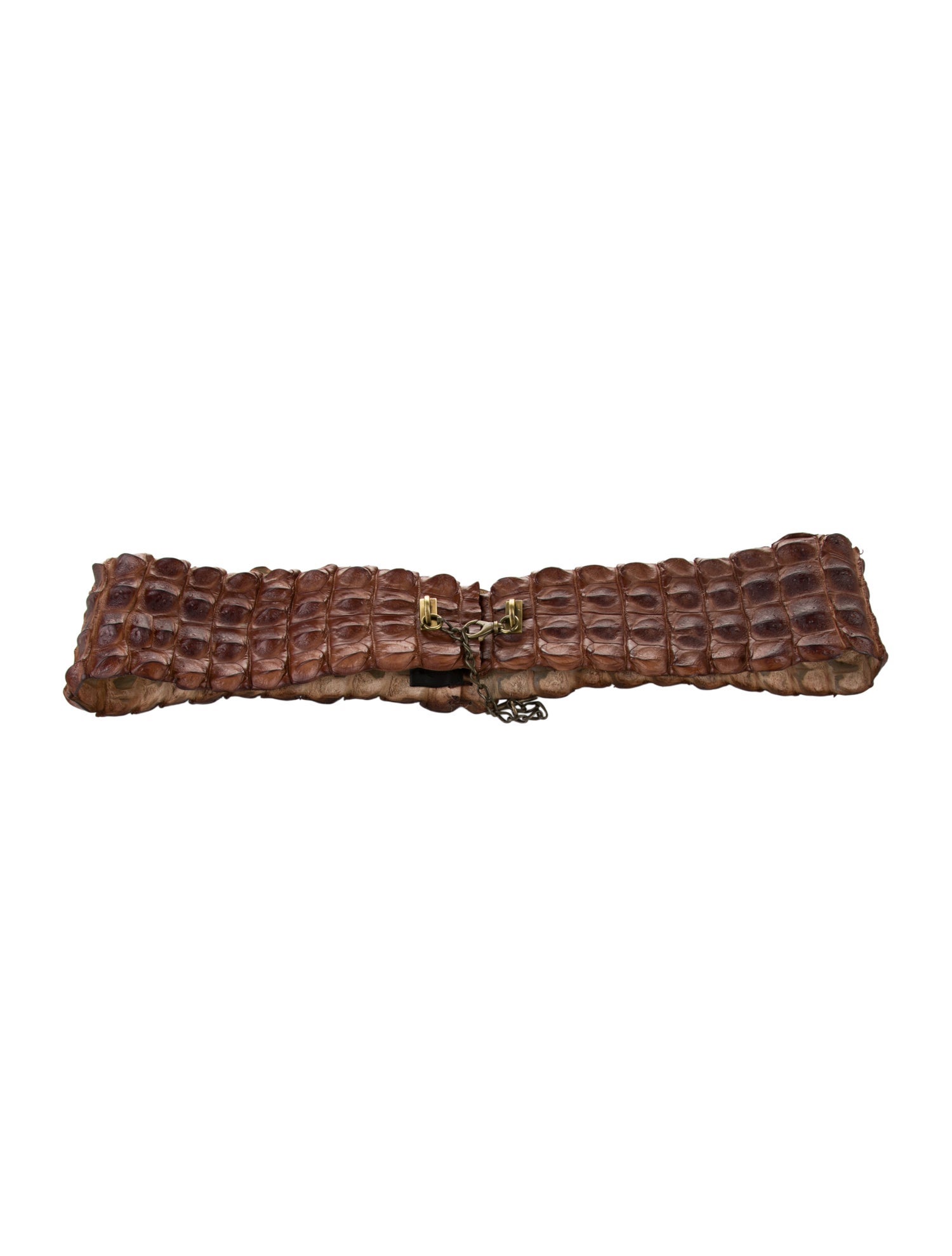 Alexander McQueen Wide Crocodile Belt