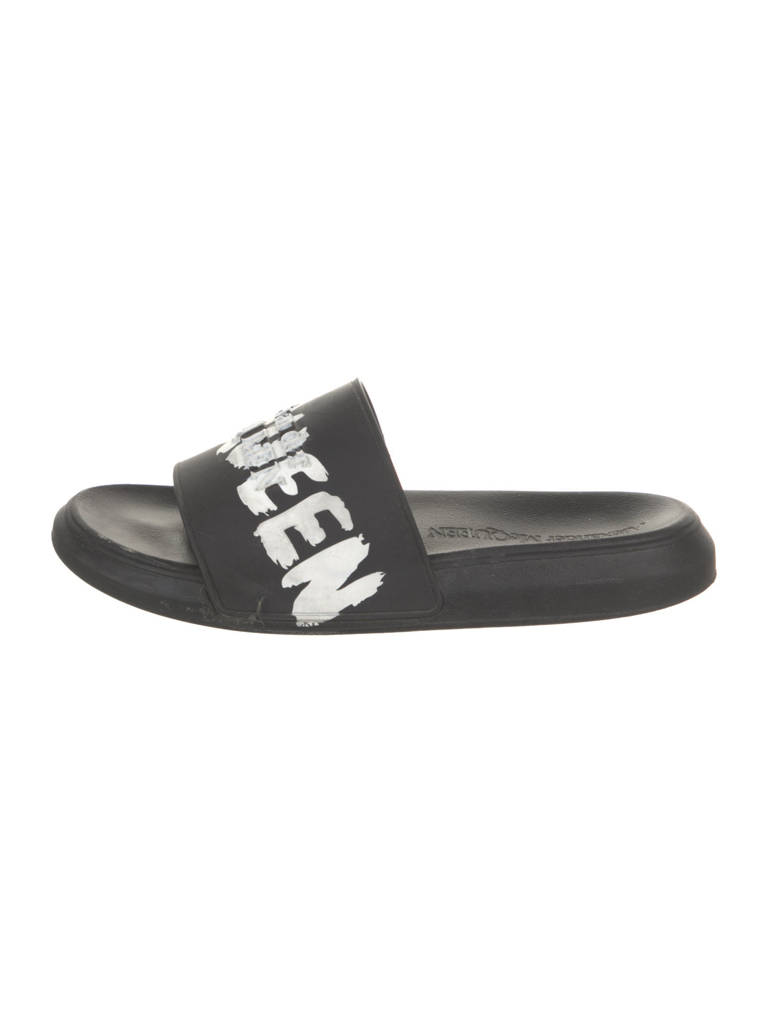 Alexander McQueen Rubber Graphic Print Slides