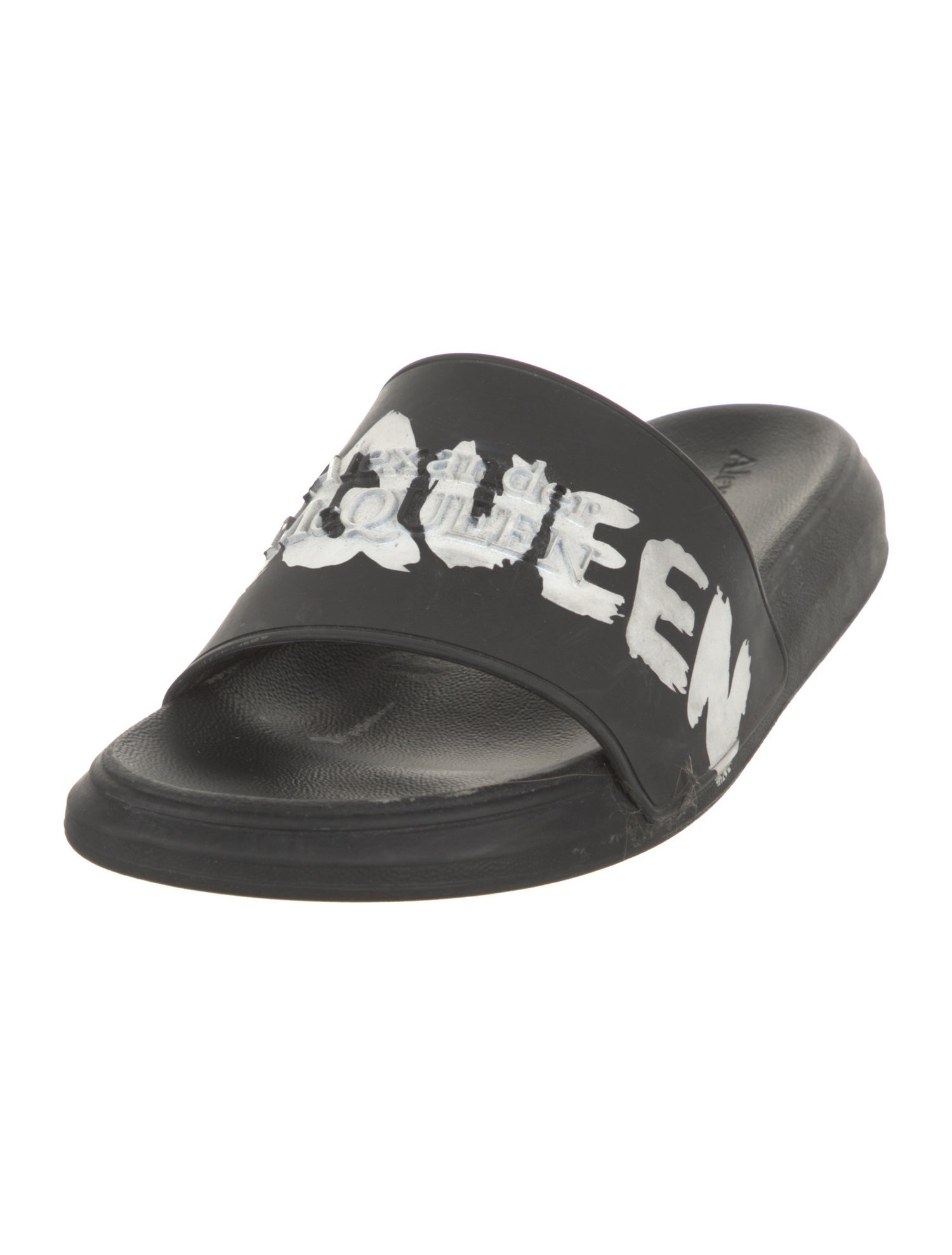 Alexander McQueen Rubber Graphic Print Slides