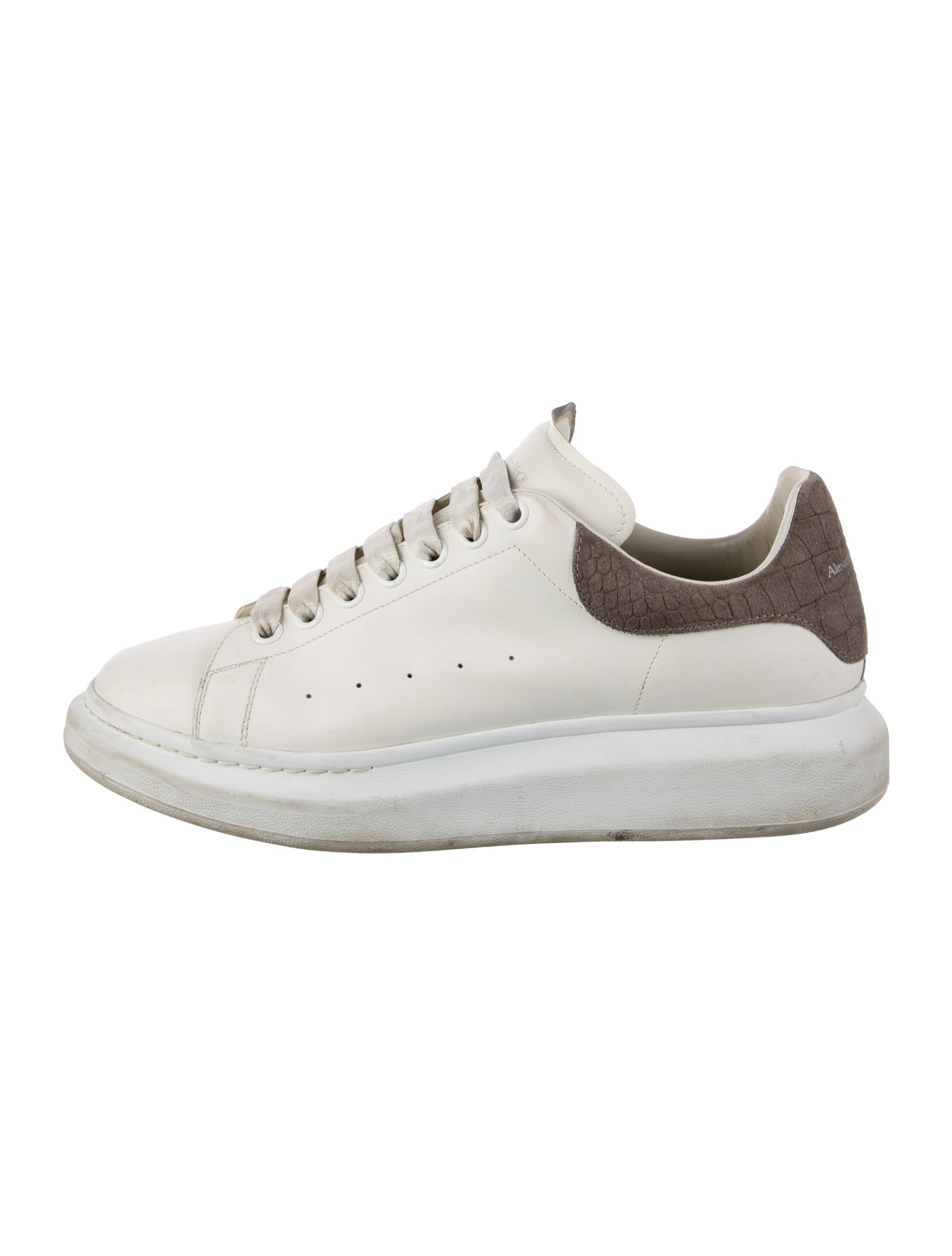 Alexander McQueen Leather Printed Chunky Sneakers