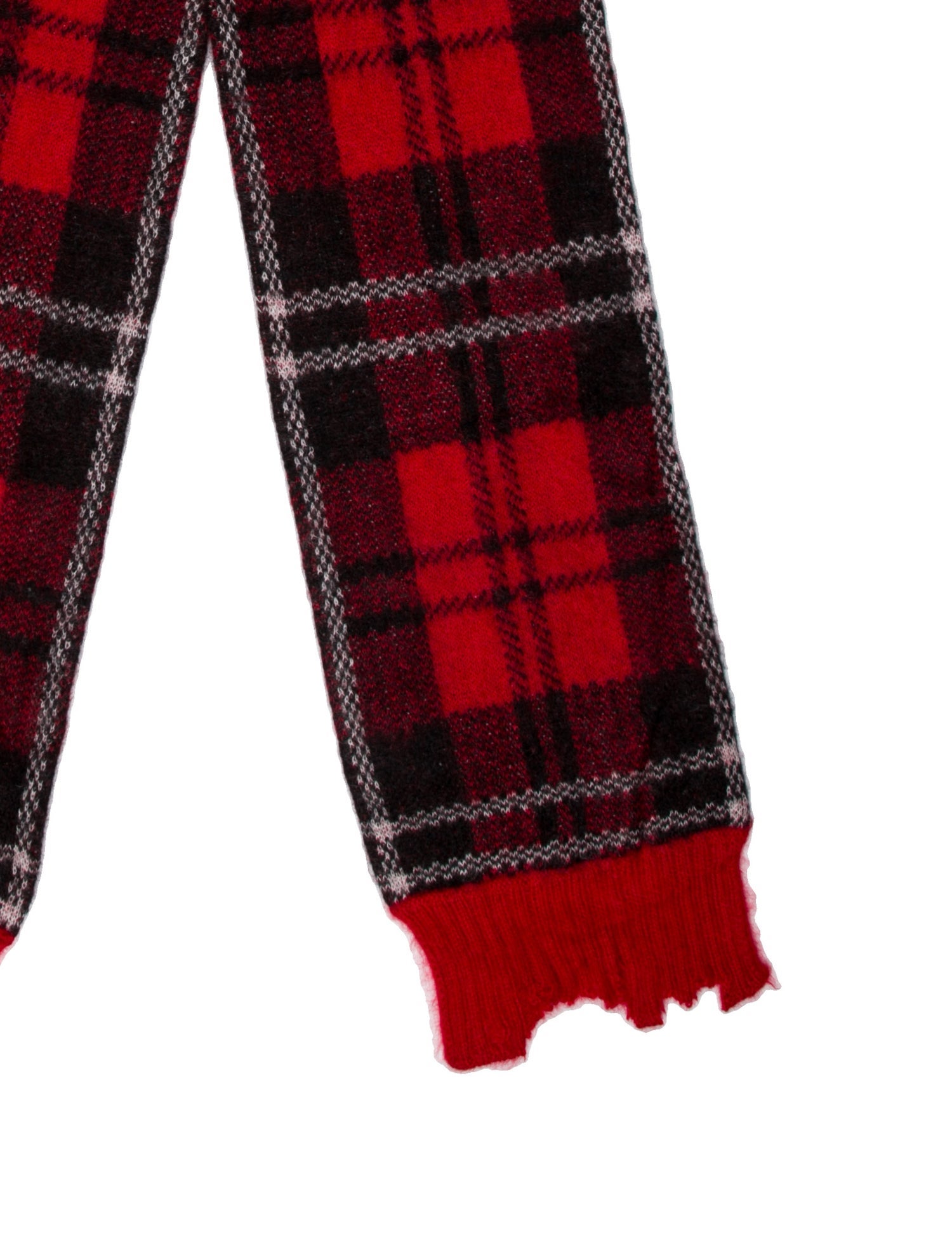 Alexander McQueen Mohair Plaid Print Scarf