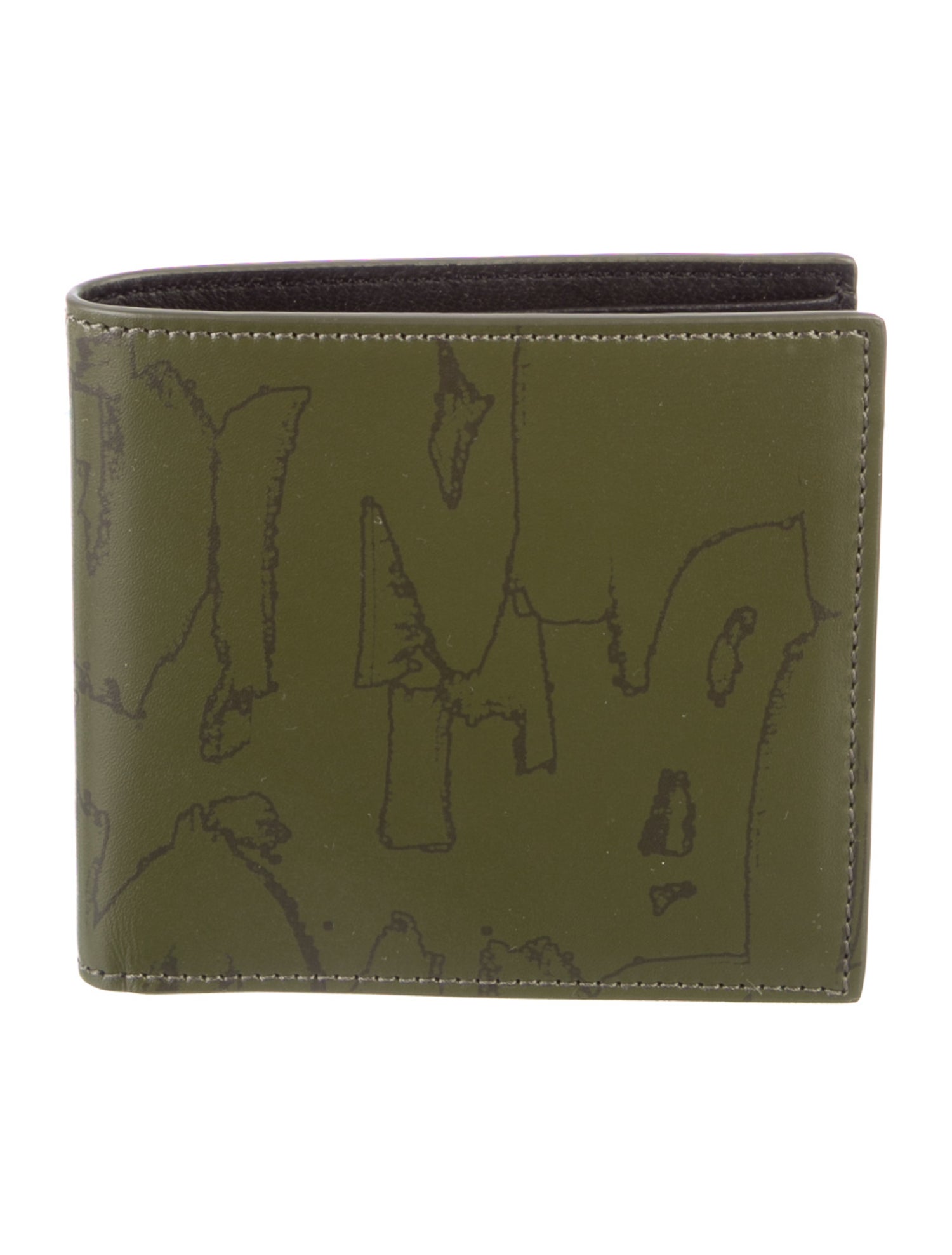 Alexander McQueen Leather Printed Bifold Wallet