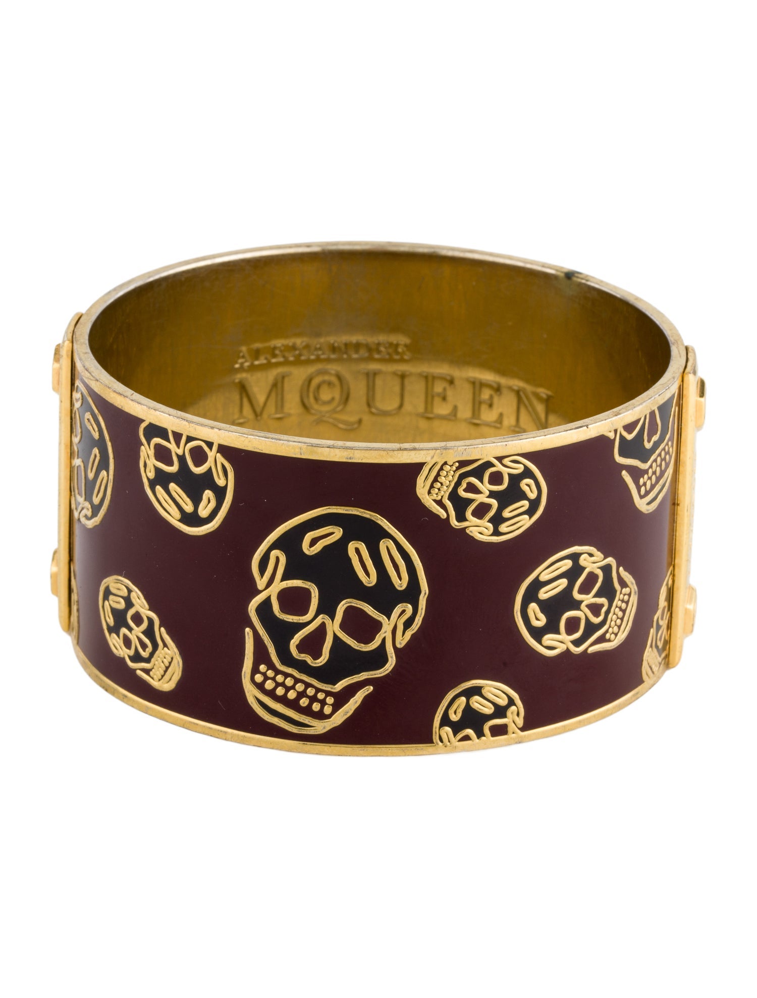 Alexander McQueen Enamel Skull Bangle