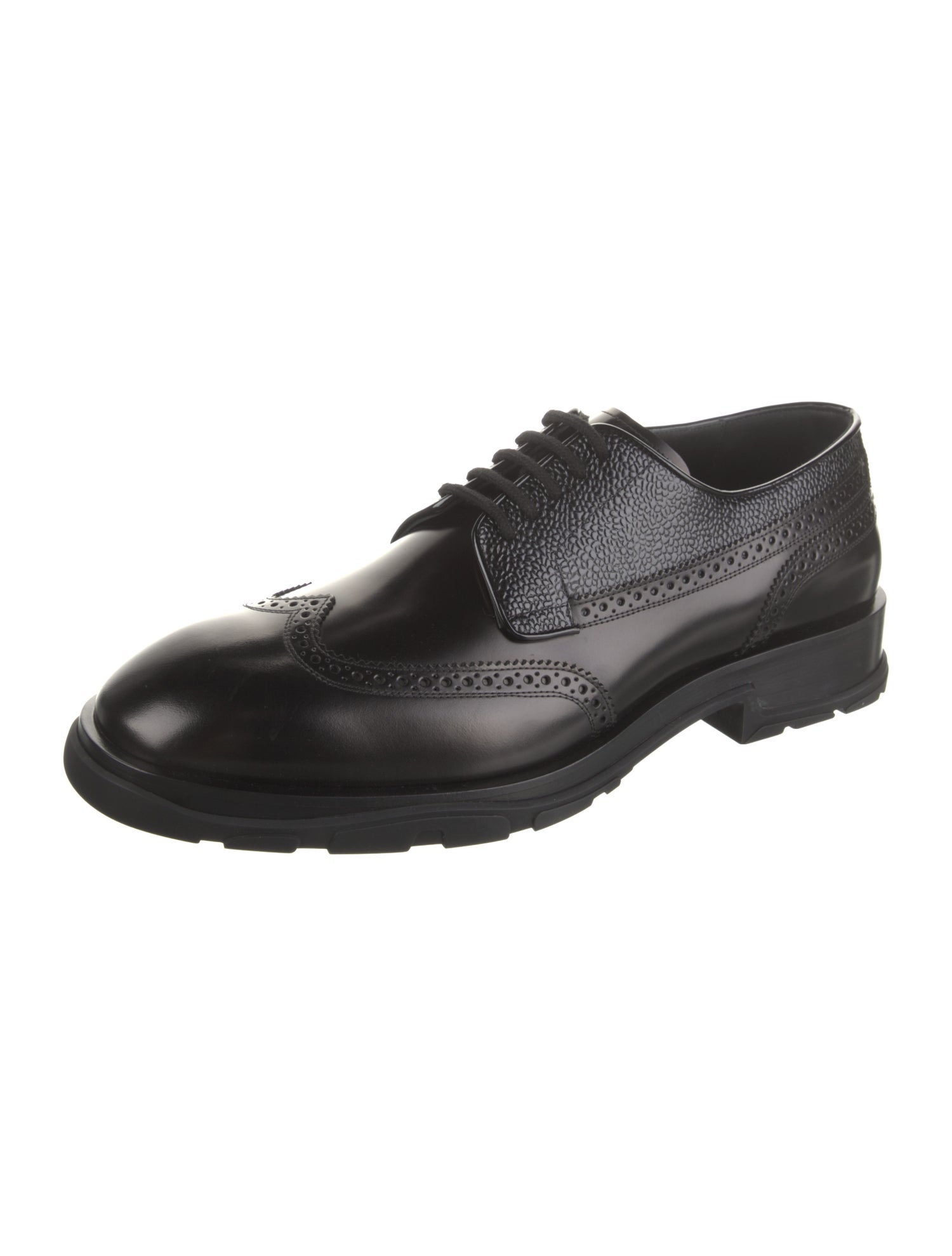 Alexander McQueen Leather Lasercut Accents Brogues