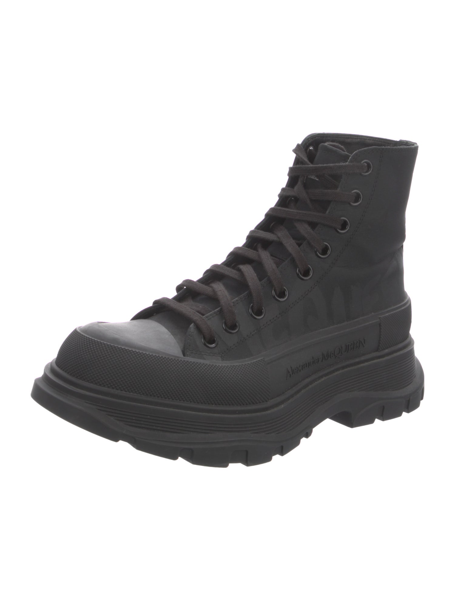 Alexander McQueen Nylon Combat Boots