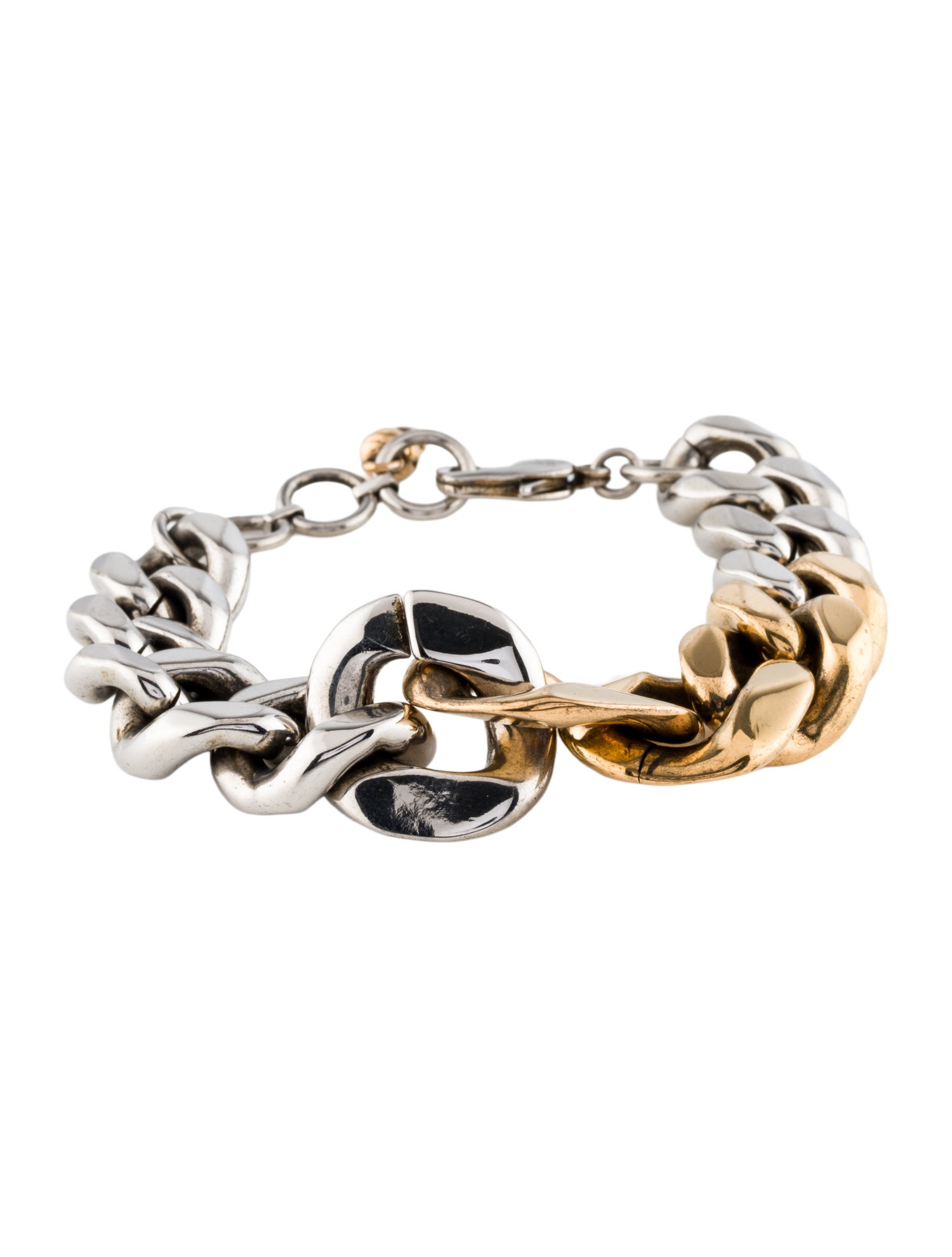 Alexander McQueen Two-Tone Chain Bracelet