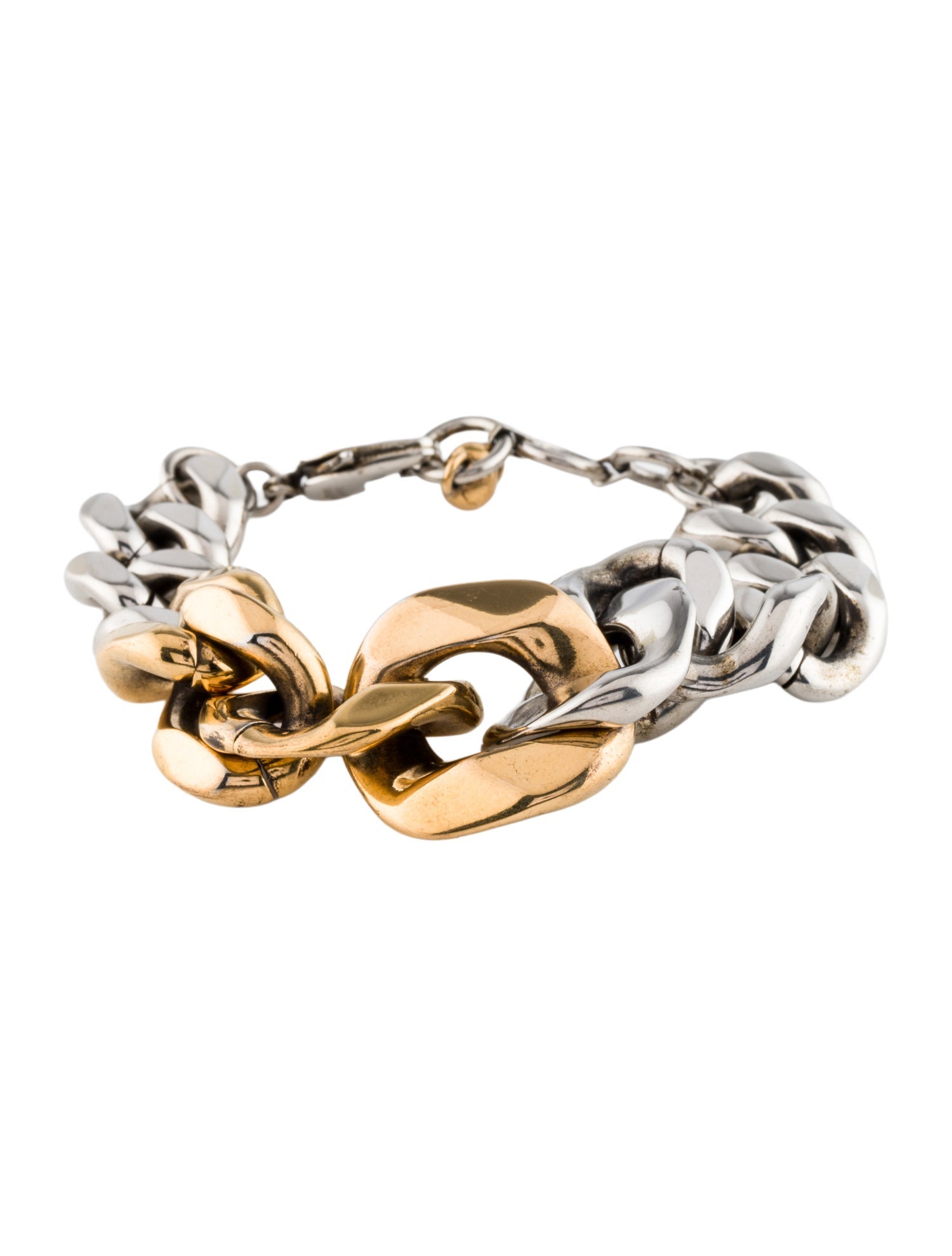 Alexander McQueen Two-Tone Chain Bracelet