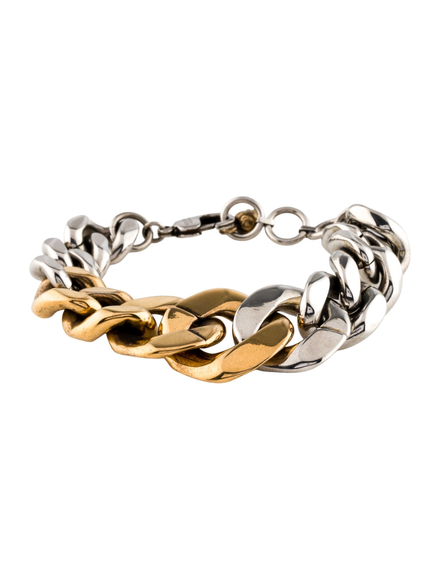 Alexander McQueen Two-Tone Chain Bracelet