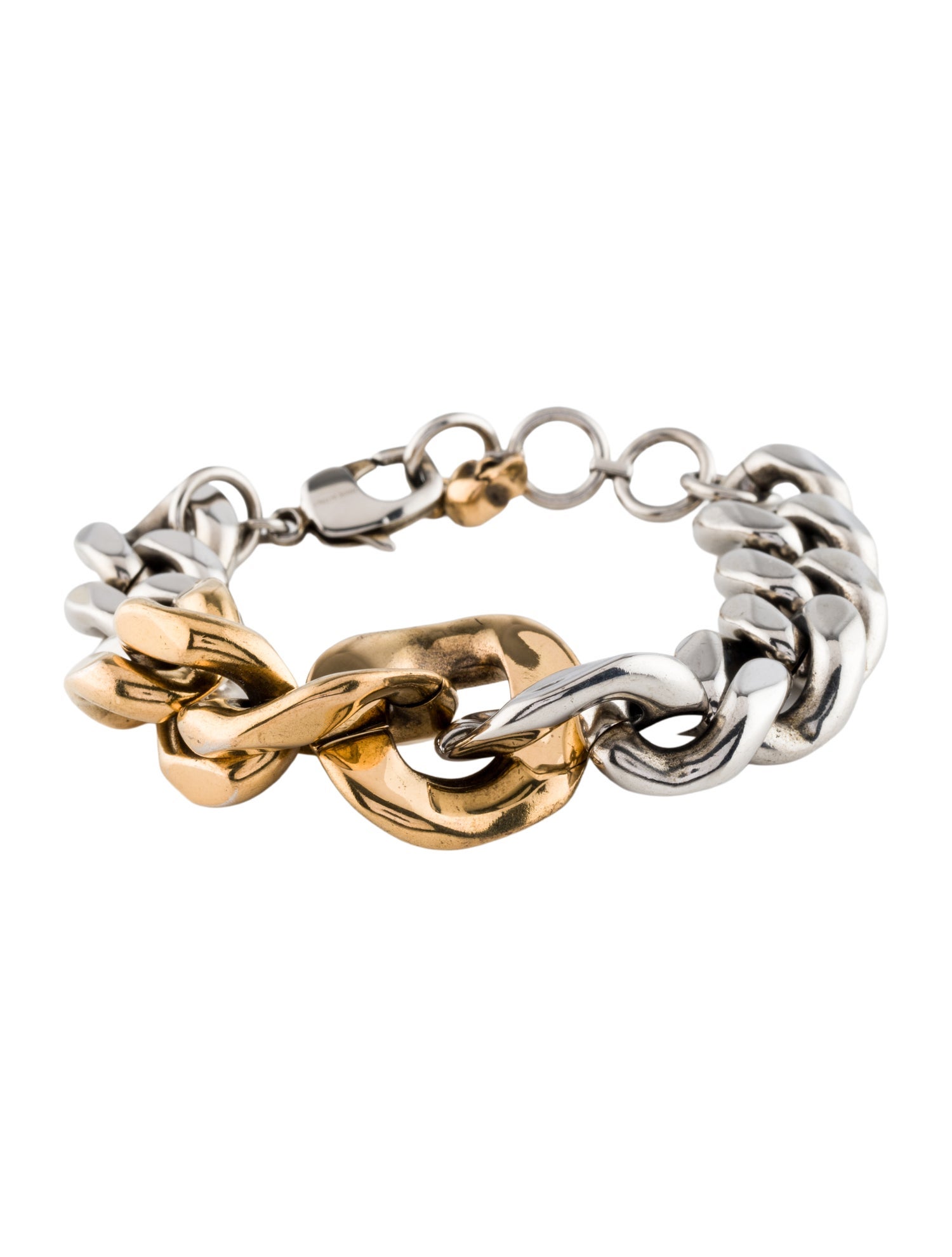 Alexander McQueen Two-Tone Chain Bracelet