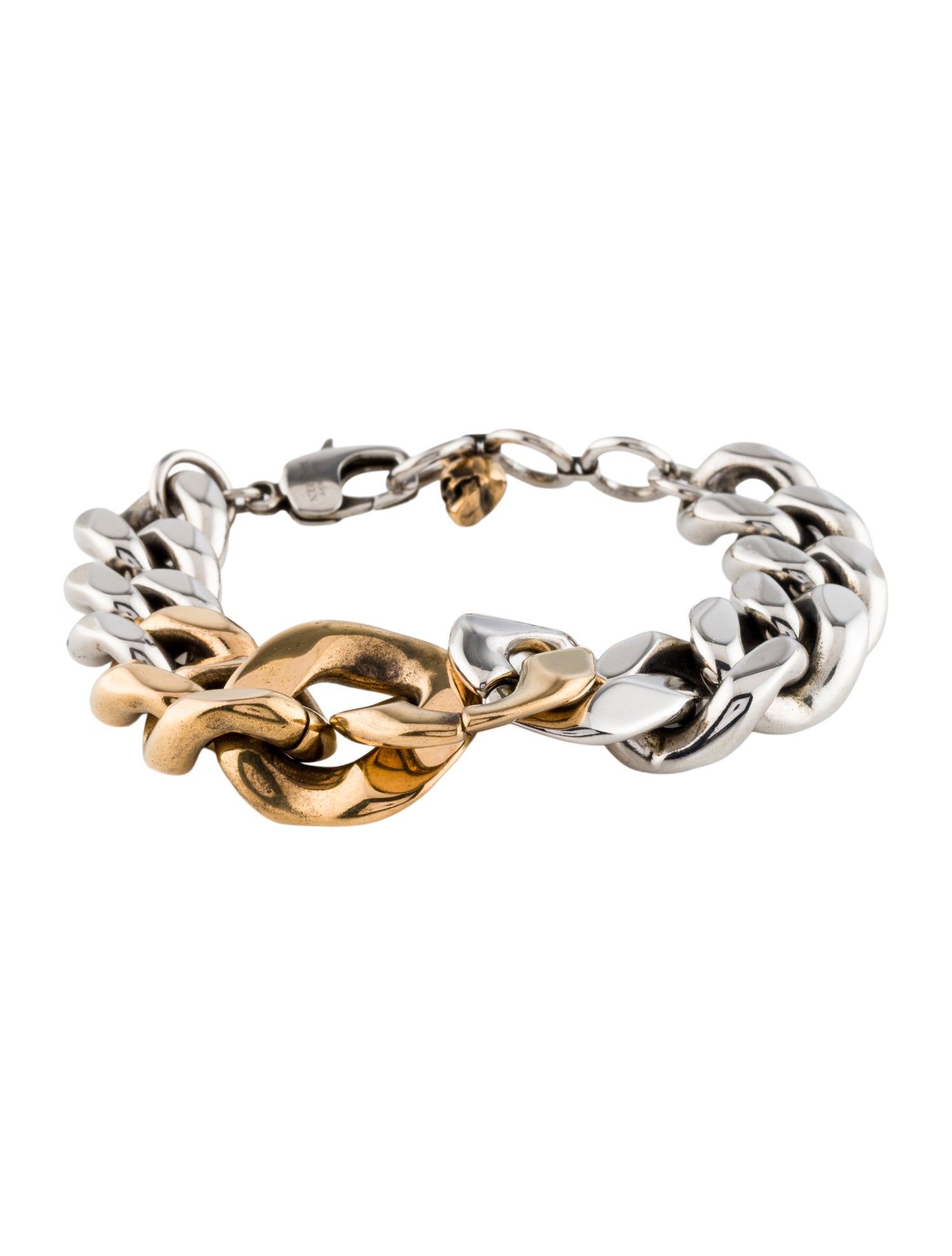 Alexander McQueen Two-Tone Chain Bracelet