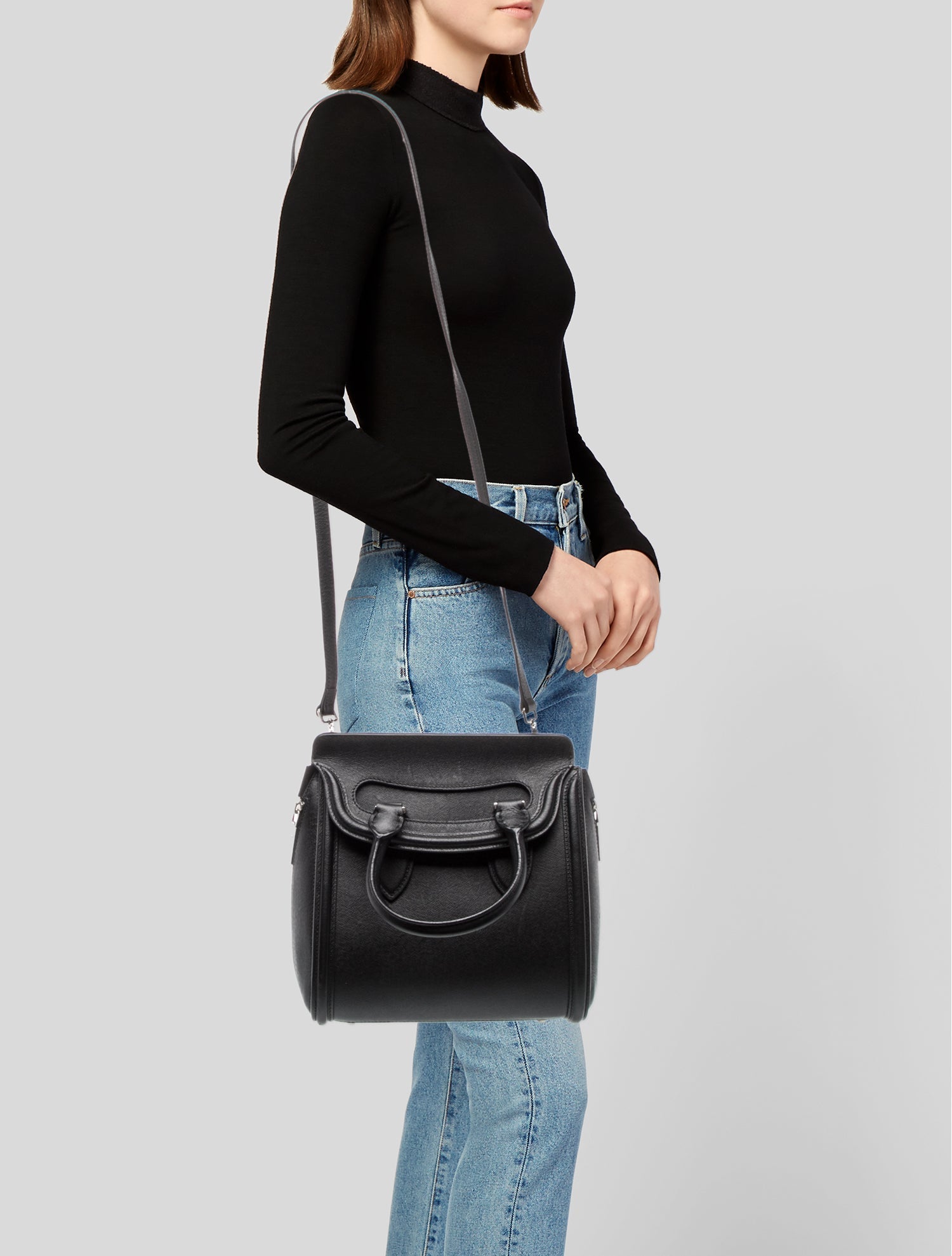 Alexander McQueen Leather Top Handle Bag