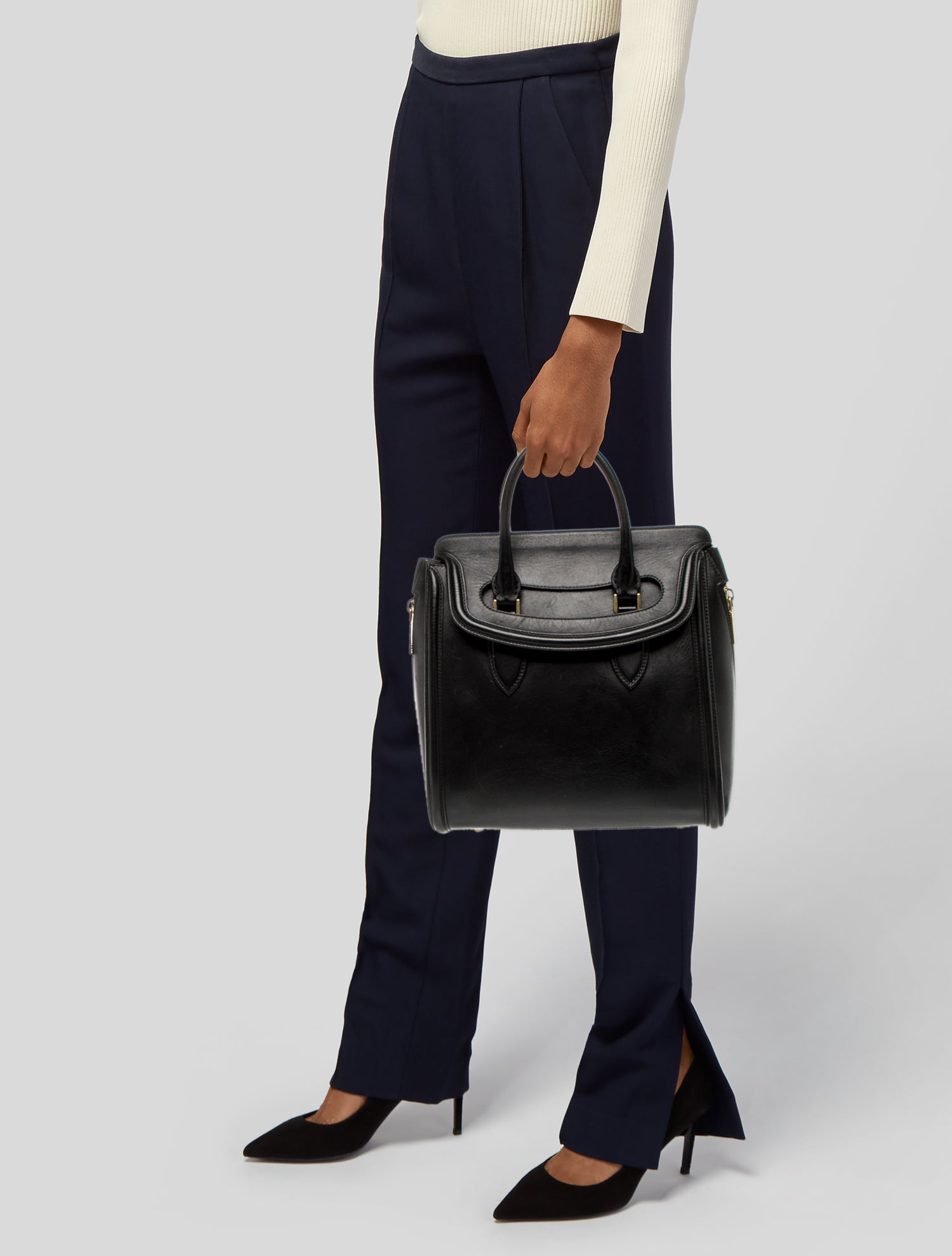 Alexander McQueen Leather Top Handle Bag