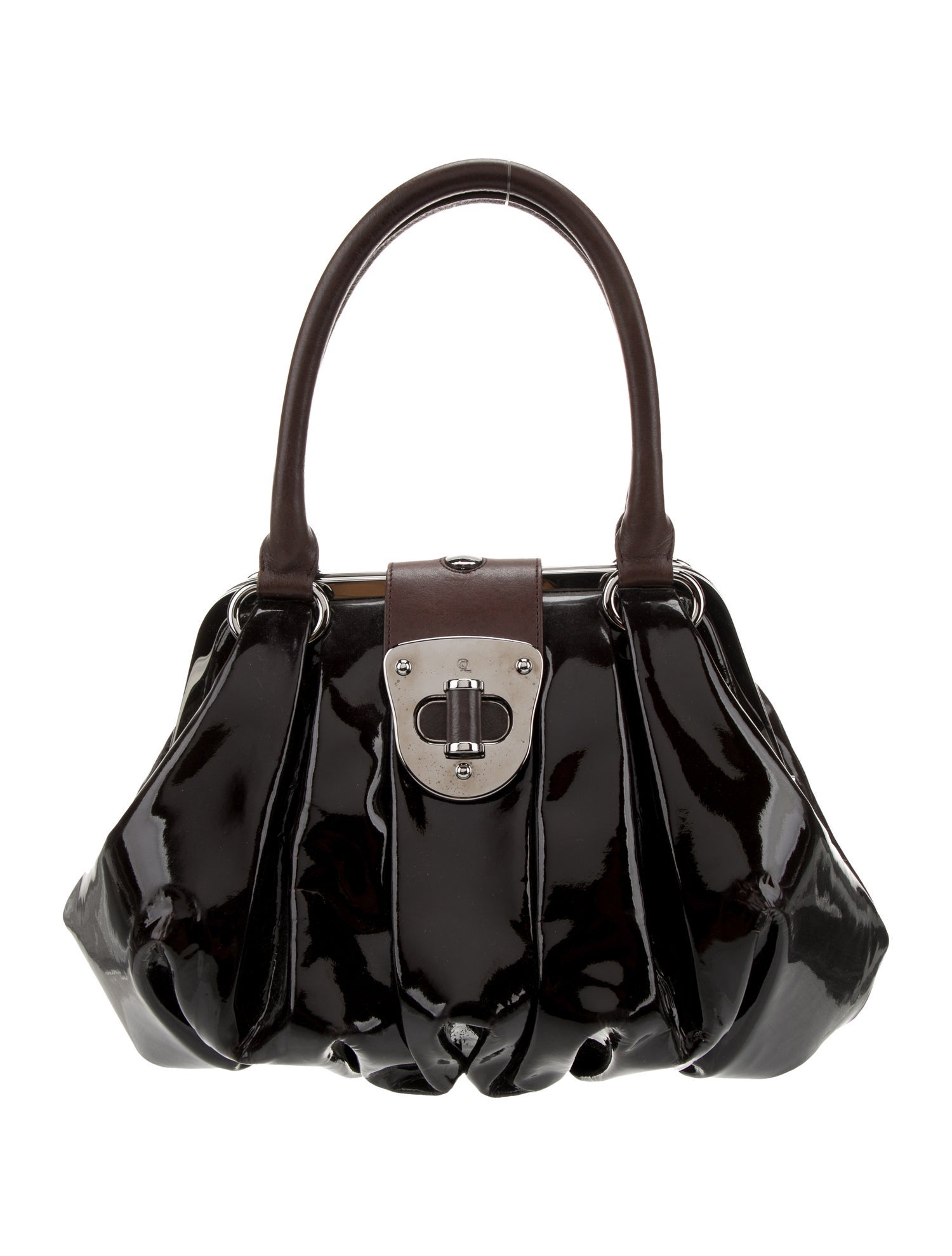 Alexander McQueen Patent Leather Top Handle Bag