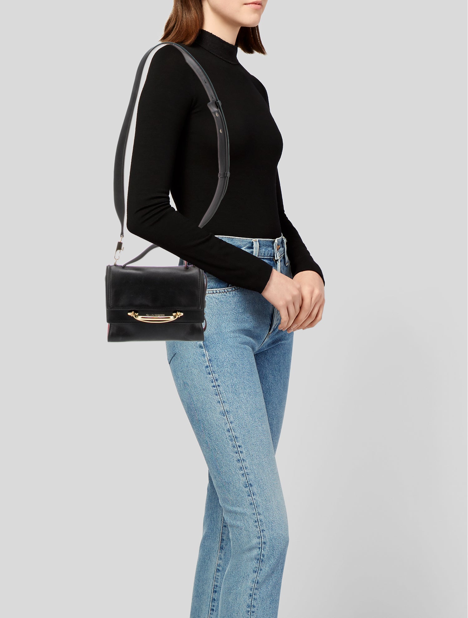 Alexander McQueen Leather Top Handle Bag