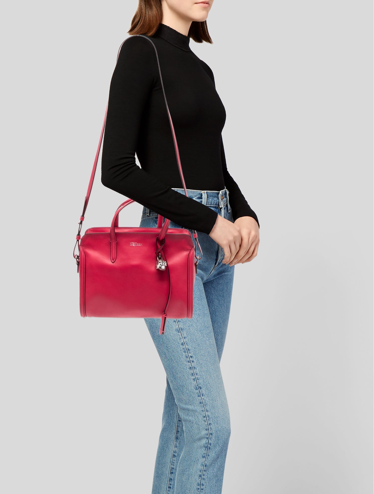 Alexander McQueen Skull Skull Padlock Zip Tote Bag Small