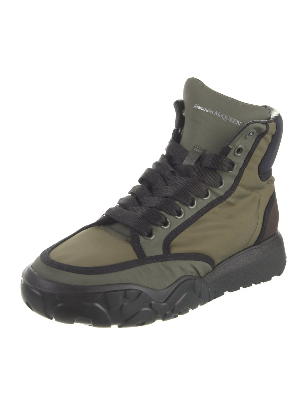 Alexander McQueen Nylon Colorblock Pattern Lace-U… - image 2