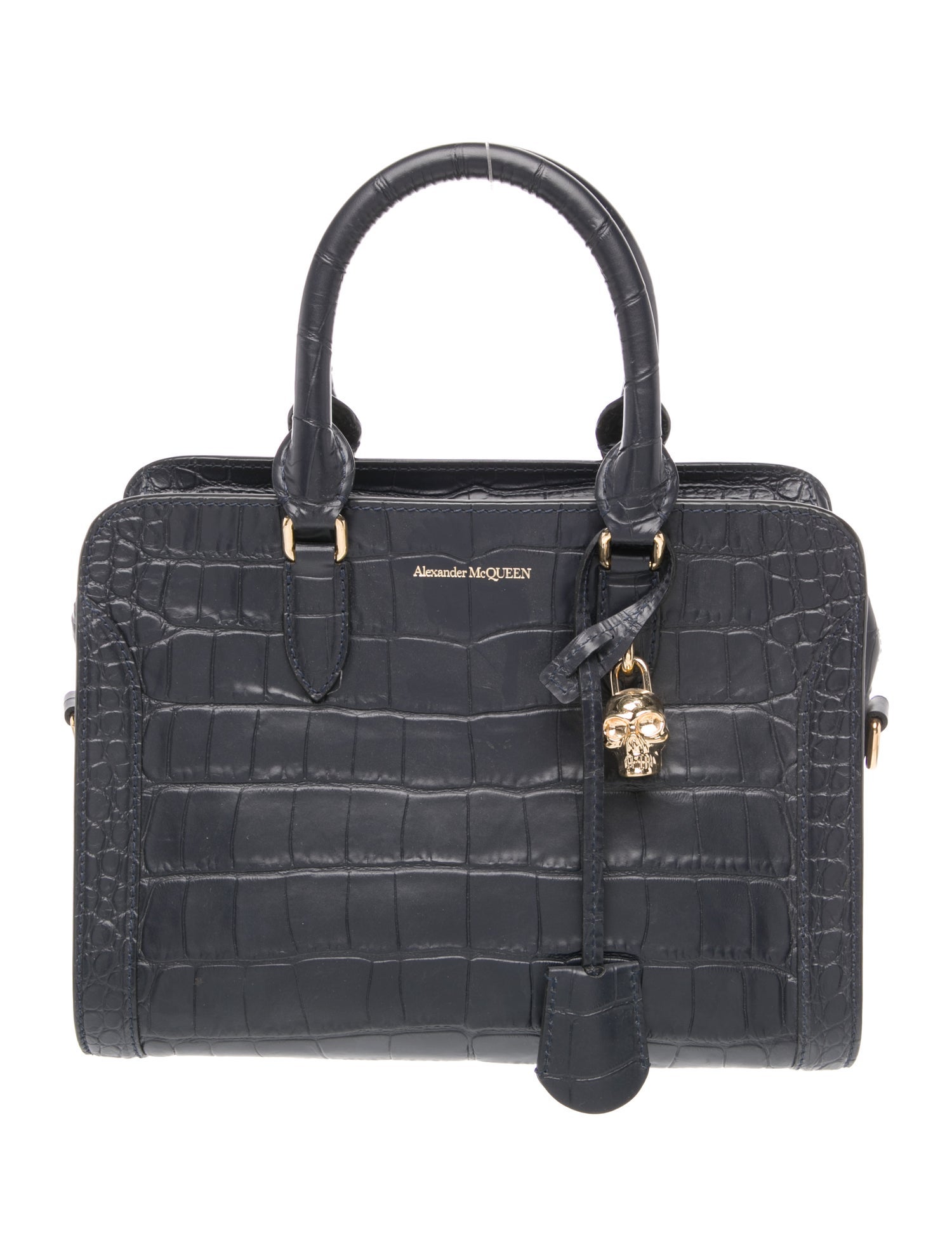 Alexander McQueen Skull Padlock Zip-Around Tote Small