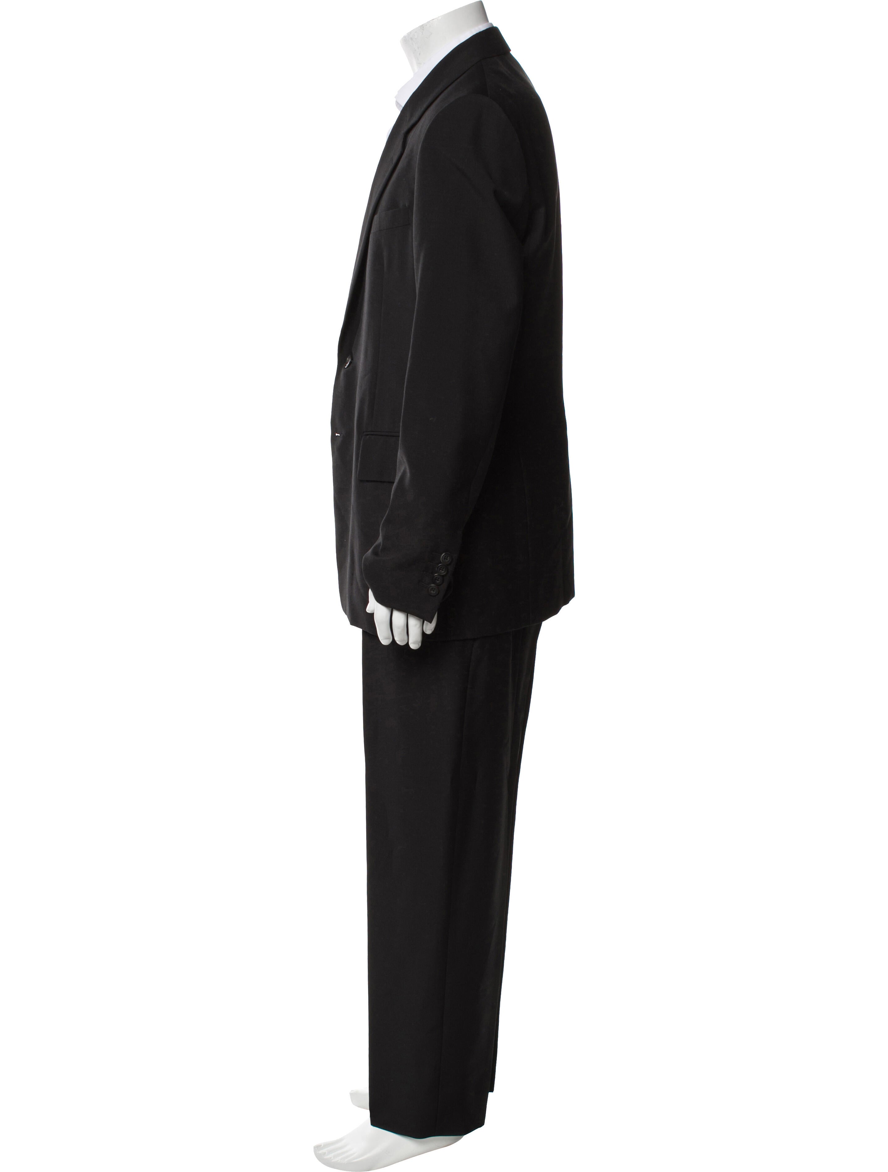 Solid Wool Two-Piece Suit Set