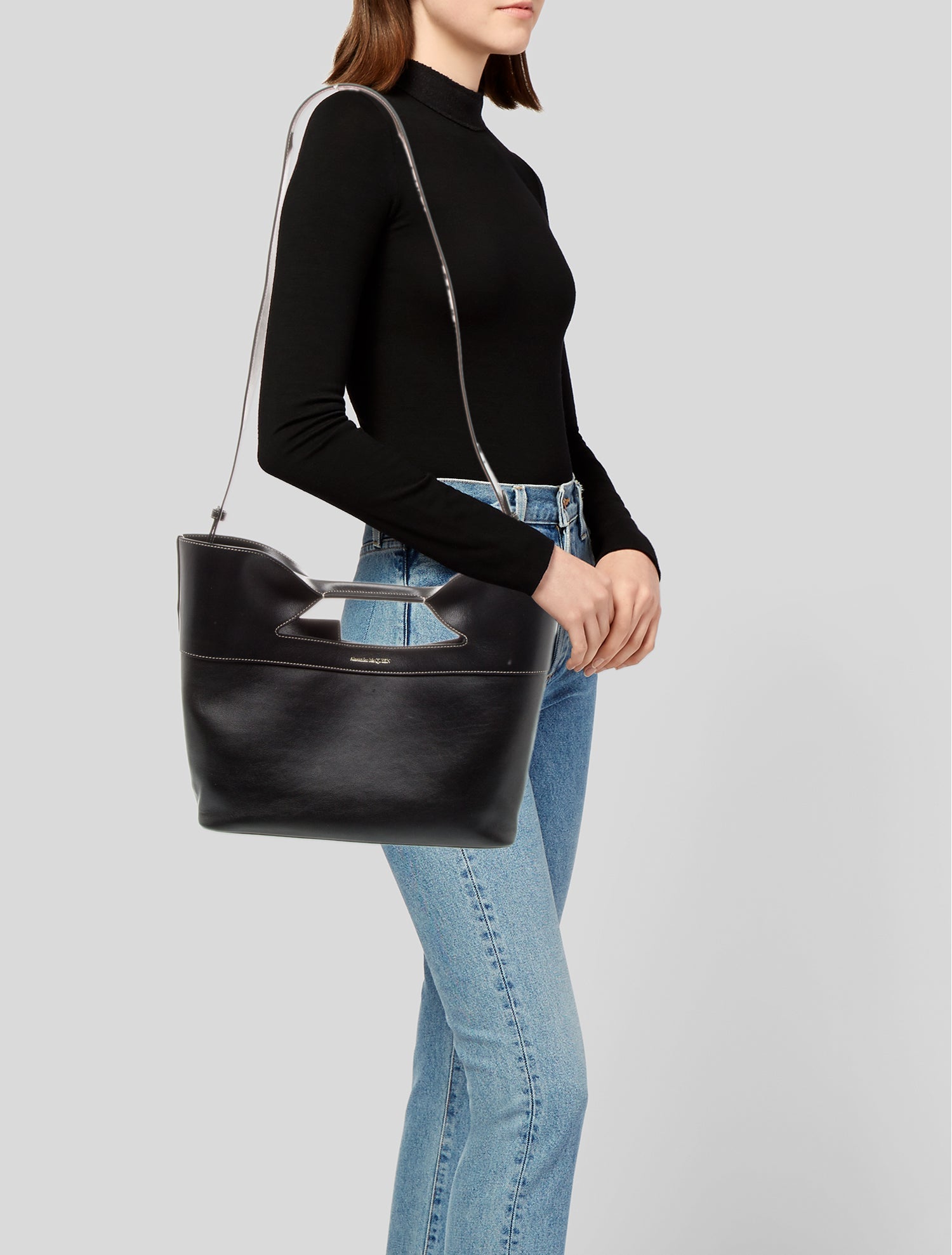 Alexander McQueen Leather Bucket Bag