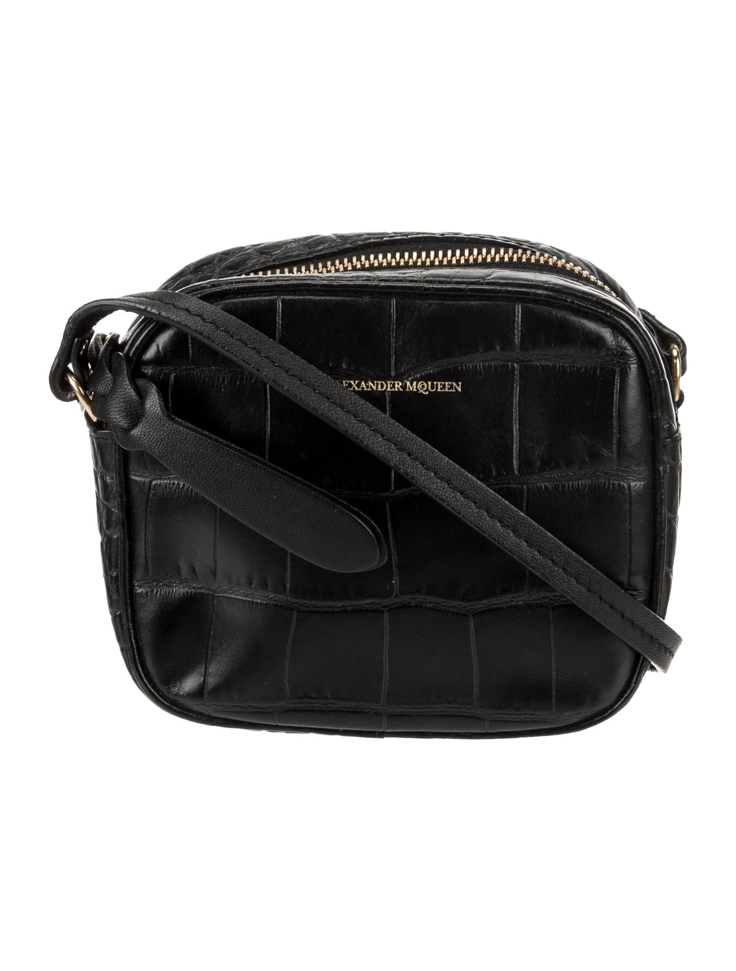 Alexander McQueen Embossed Leather Crossbody Bag