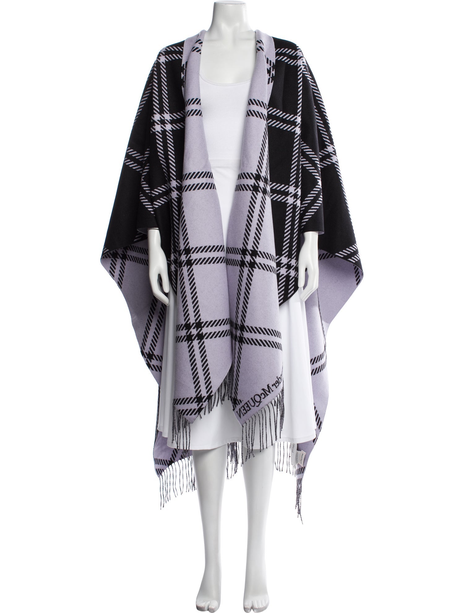 Alexander McQueen Wool Plaid Print Sweater