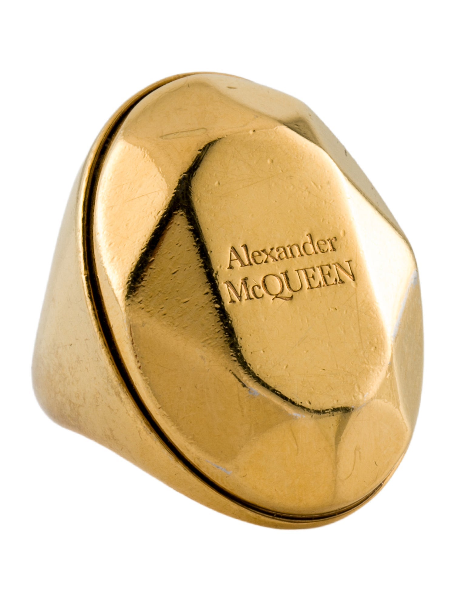 Alexander McQueen 'The Faceted Stone' Cocktail Ring