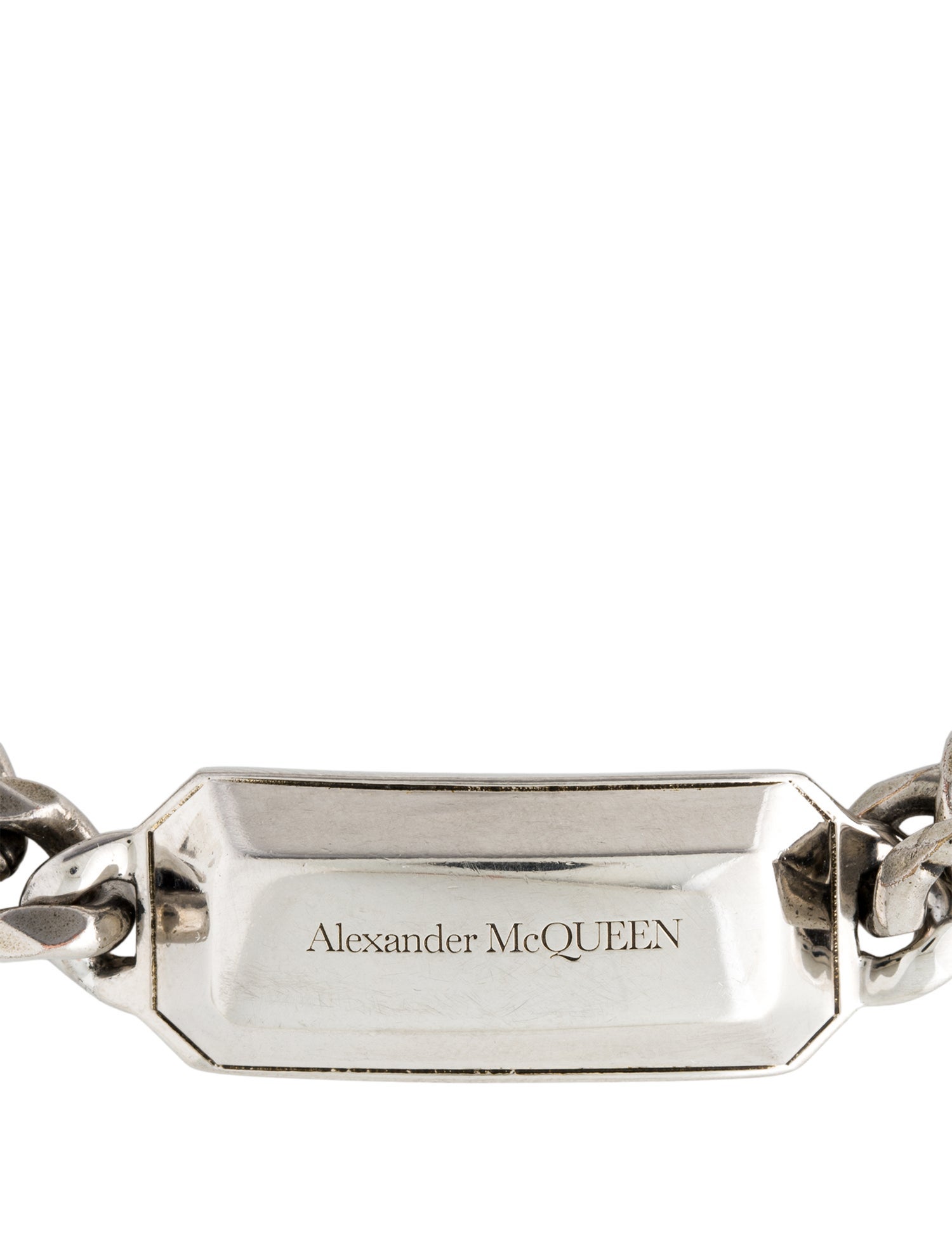 Alexander McQueen Logo Chain Medallion Bracelet