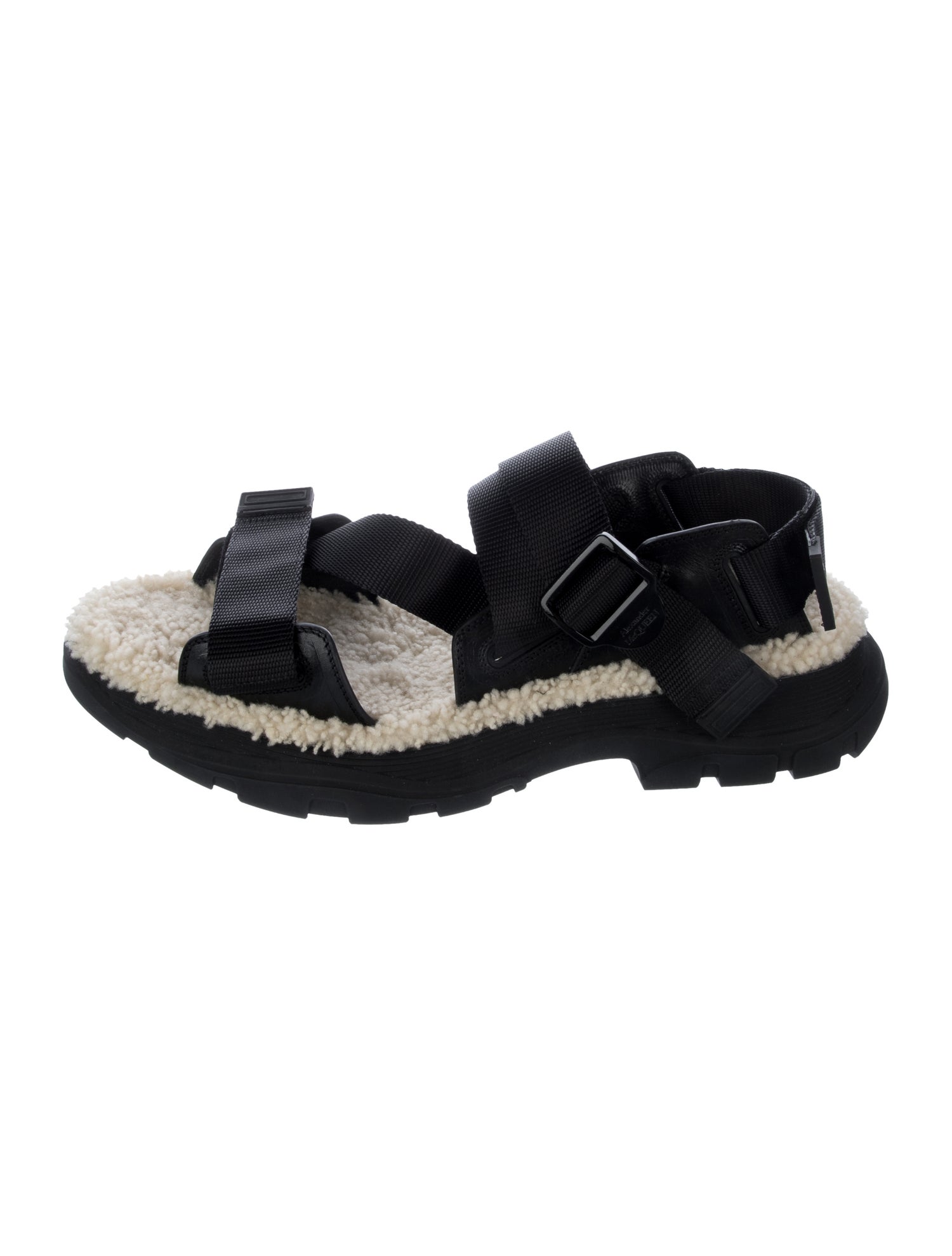 Alexander McQueen Fur Trim Sandals