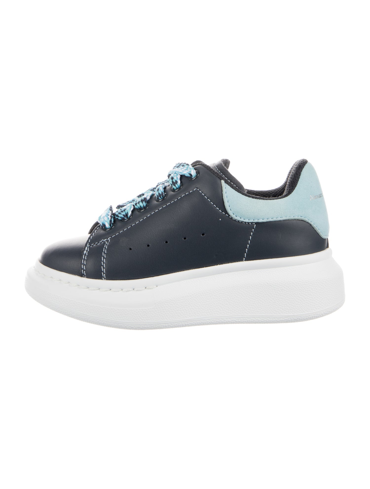 Alexander McQueen Boys blue leather sneakers size 25