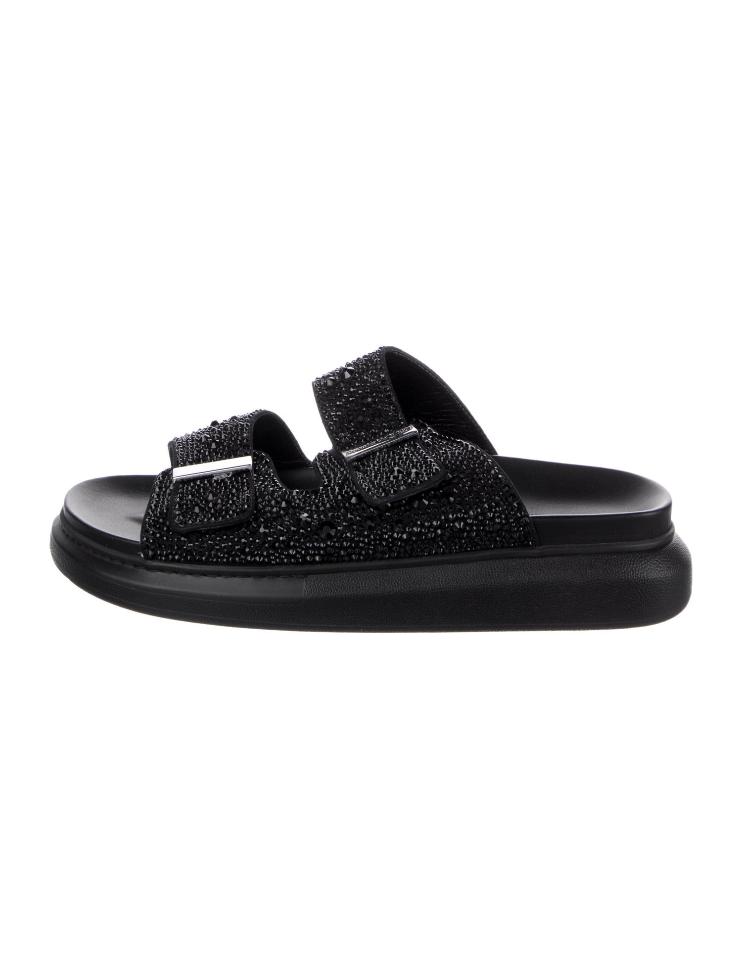 Alexander McQueen Crystal Embellishments Slides