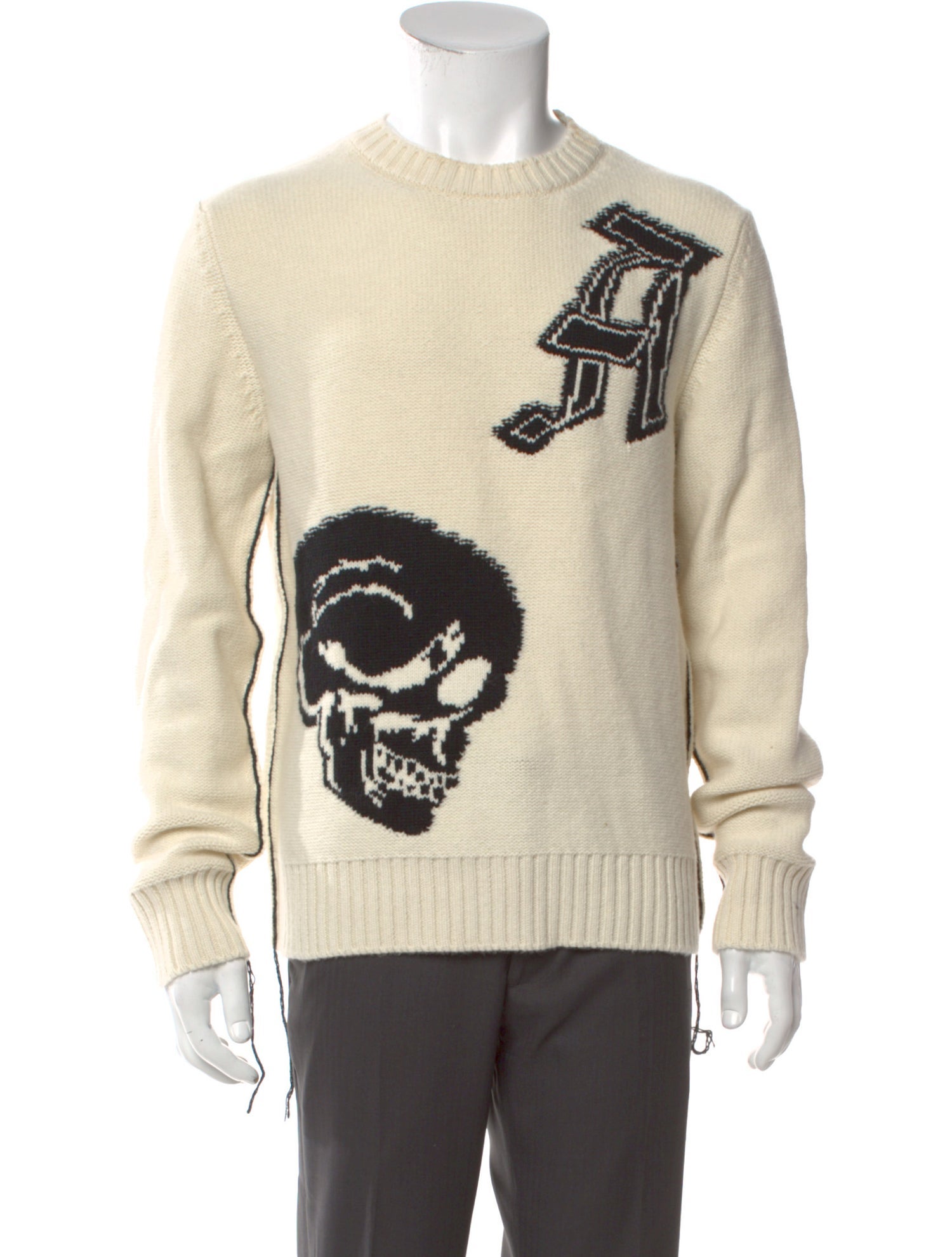 Alexander McQueen Wool Graphic Print Pullover