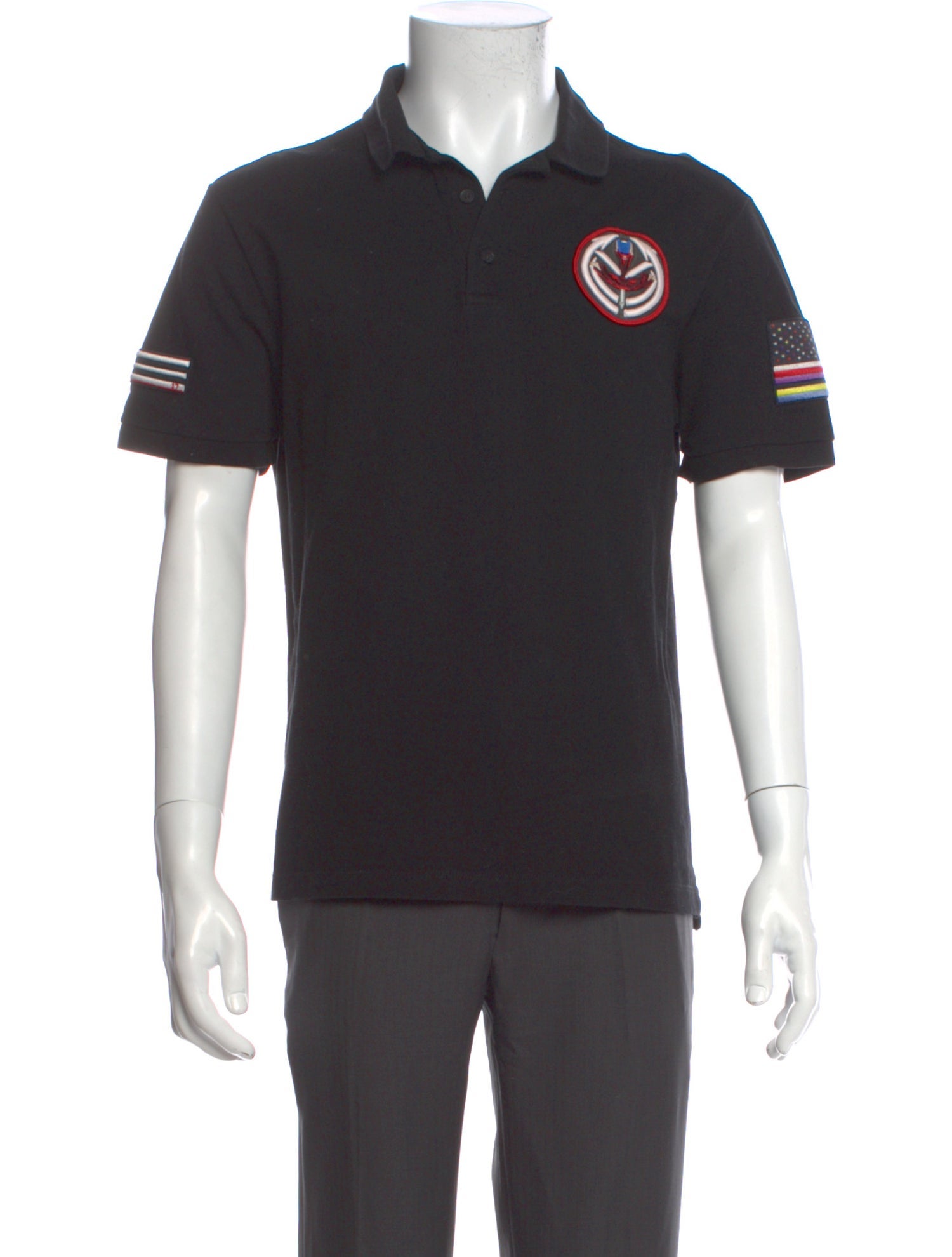 Alexander McQueen Graphic Print Collar Polo Shirt