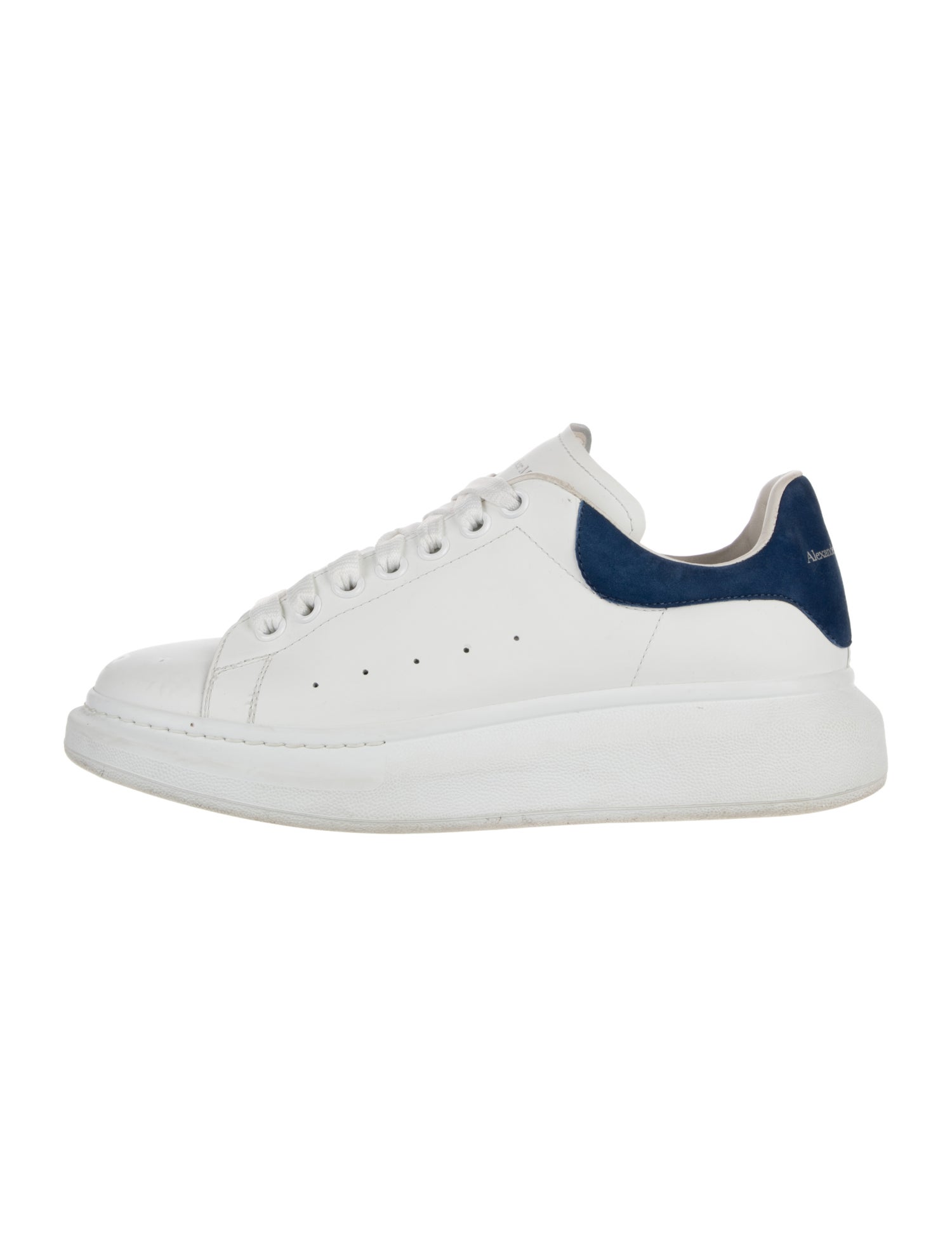 Alexander McQueen Leather Colorblock Pattern Athletic Sneakers