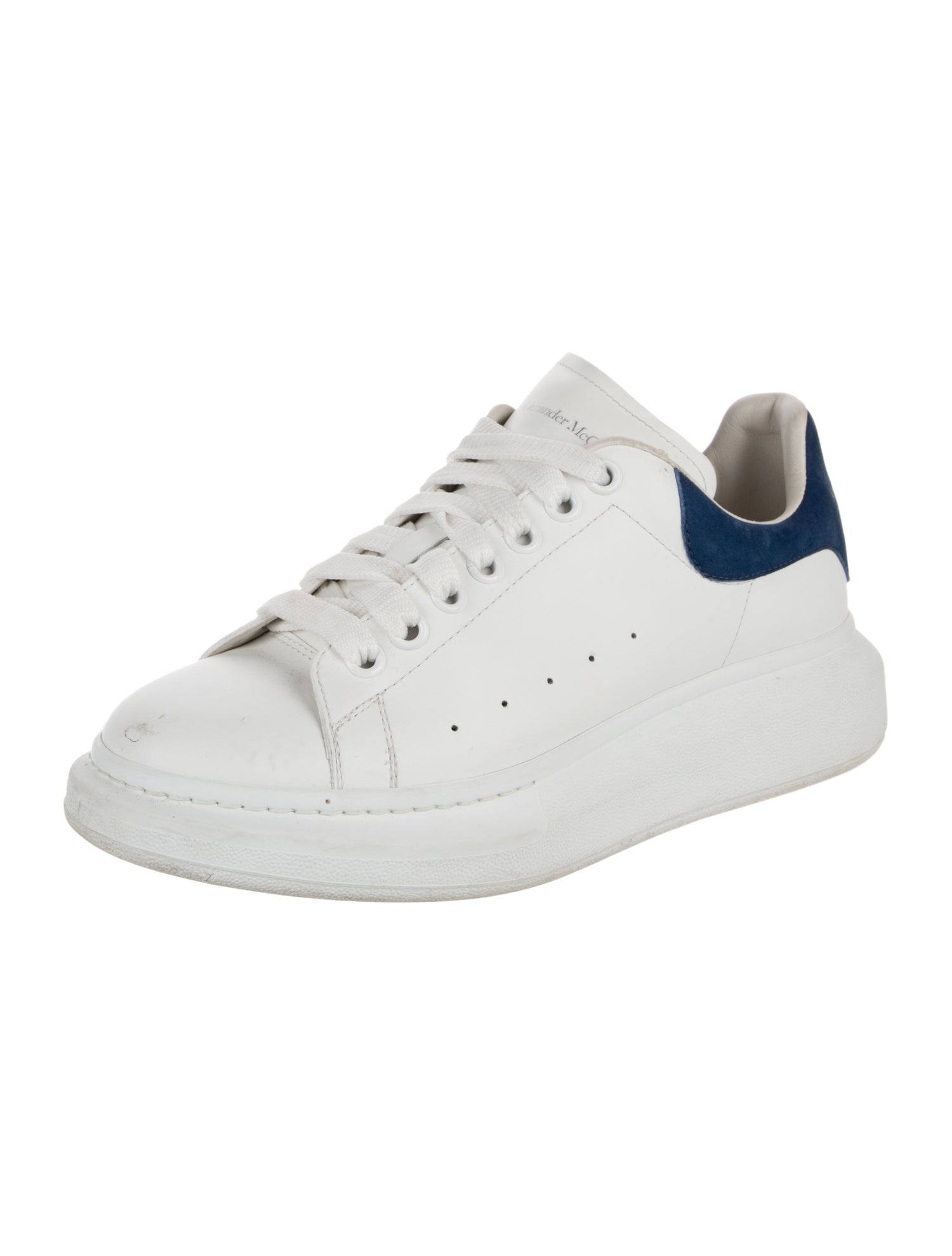 Alexander McQueen Leather Colorblock Pattern Athletic Sneakers