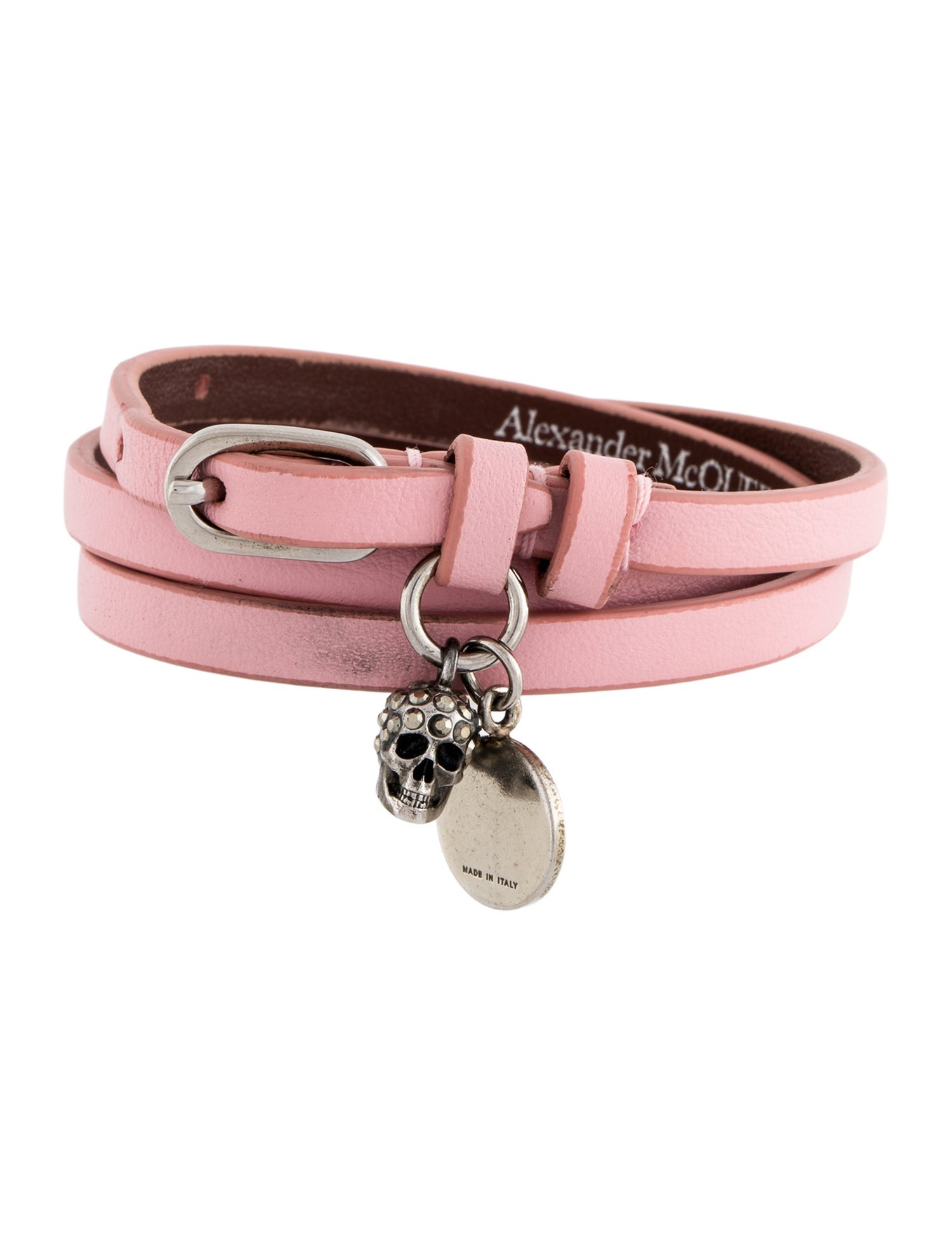 Alexander McQueen Crystal & Leather Multi-Wrap Bracelet