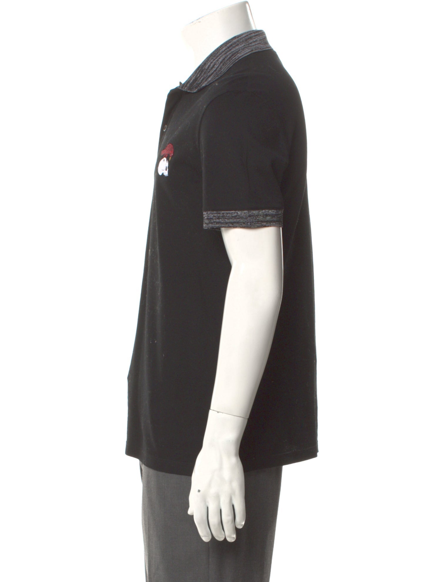 Alexander McQueen Collar Short Sleeve Polo Shirt