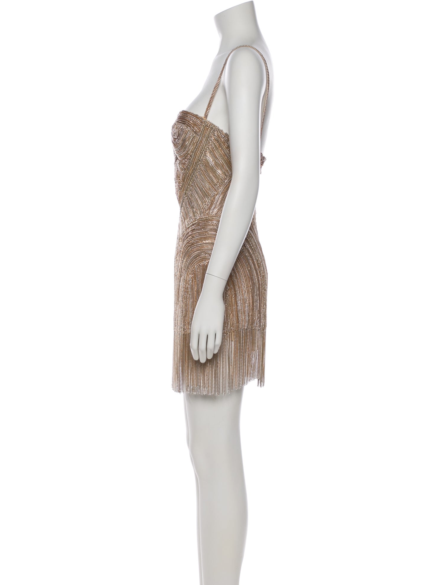 Alexander McQueen Vintage Mini Dress - Gold Dresses, Clothing - ALE252275 |  The RealReal